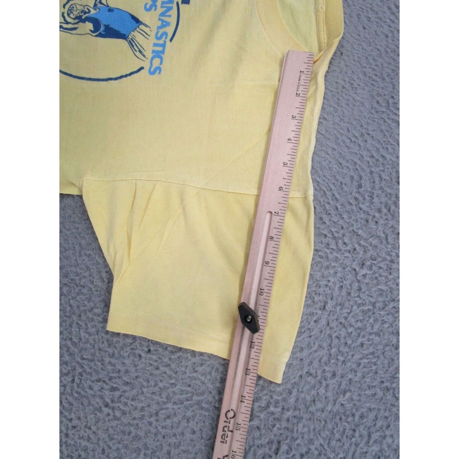 Vintage VINTAGE NCAA Gymnastics National Championship Division II Shirt Mens L Yellow 1981 Artex T-Shirt Size US L / EU 52-54 / 3 - 4 Thumbnail