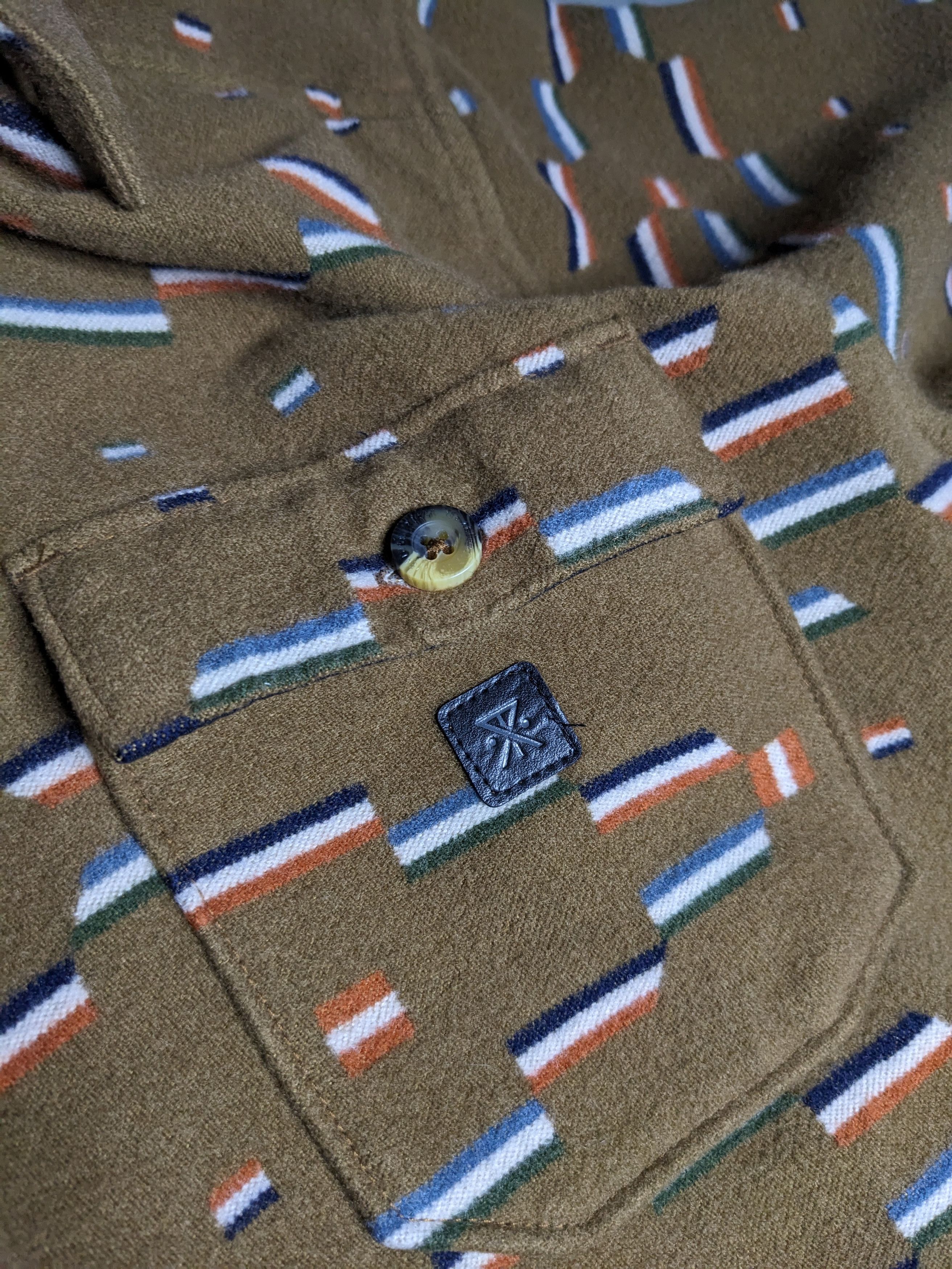Roark Roark Flannel Jacquard Snap Shirt Large Aztec Southwestern Size US L / EU 52-54 / 3 - 8 Thumbnail