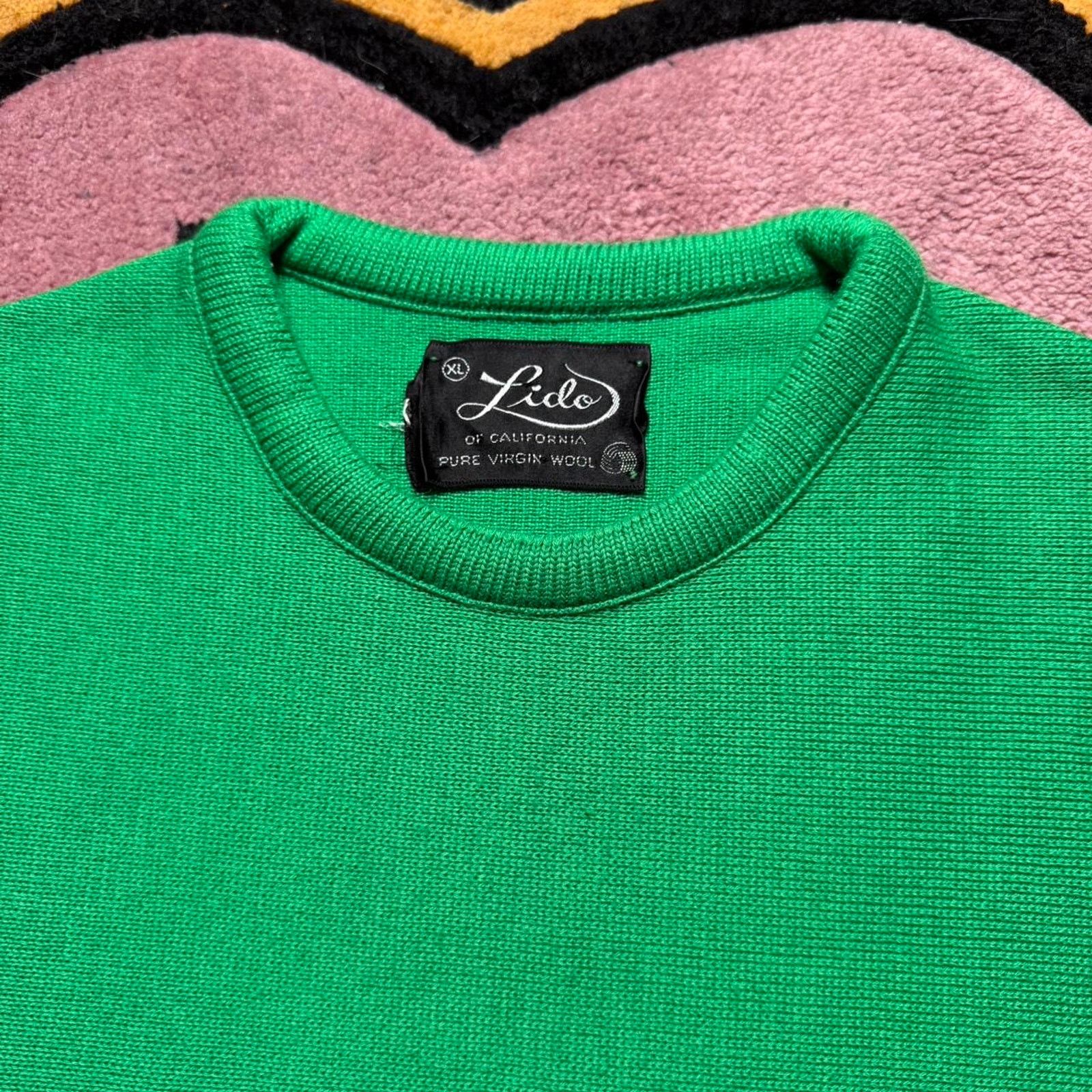 Vintage Vintage Lido of California Virgin Wool Striped Sweater XL Size US XL / EU 56 / 4 - 3 Thumbnail