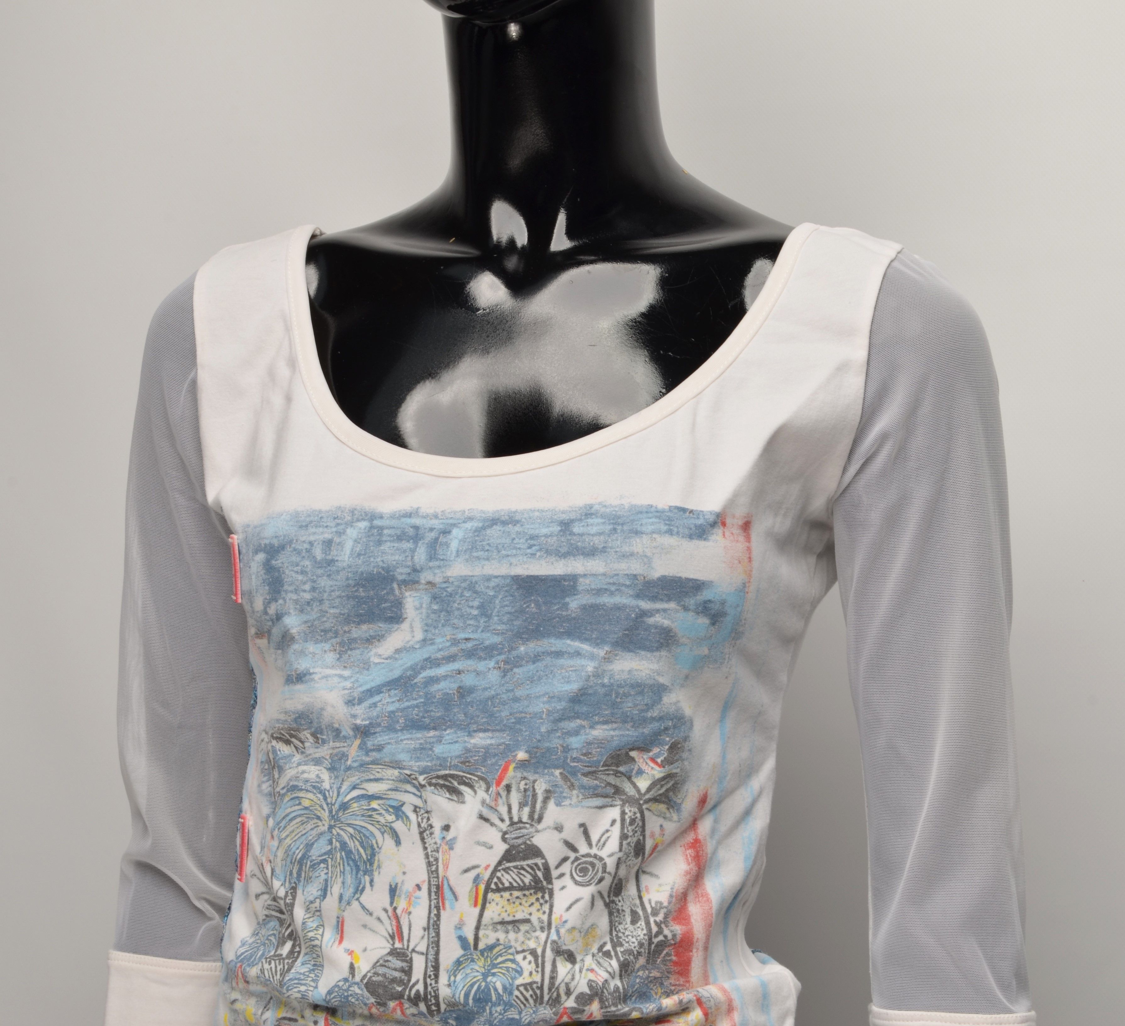 Other Vintage Save the Queen Mesh Printed Top Size M / US 6-8 / IT 42-44 - 2 Thumbnail