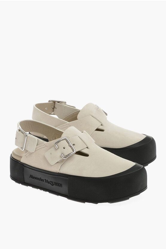 Alexander McQueen Alexsander McQueen Suede Leather Mules with Buckles Size US 8.5 / EU 41-42 - 1 Thumbnail
