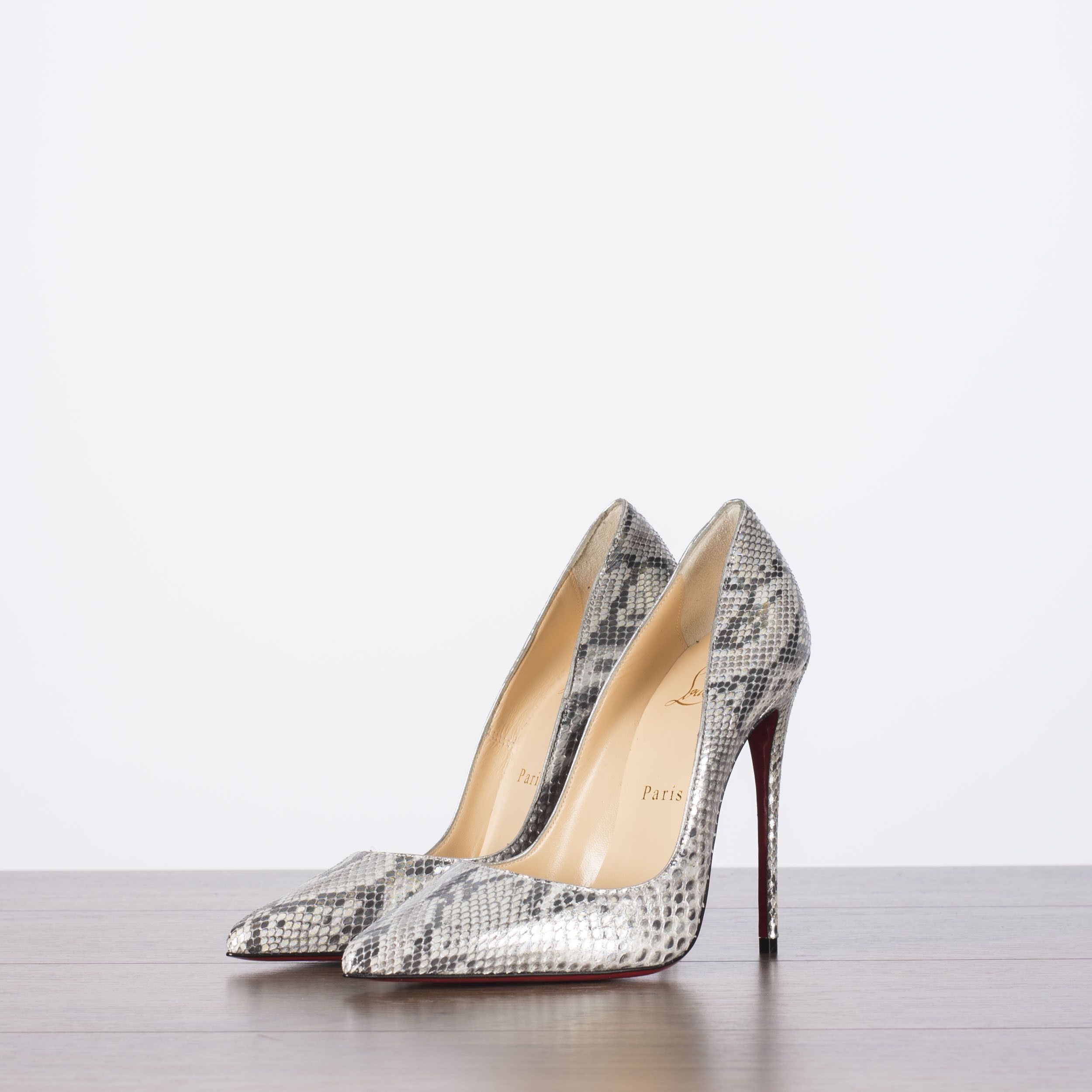 Christian Louboutin So Kate 120 Roccia Python Glacier High Heel Pumps Size US 7 / IT 37 - 4 Thumbnail