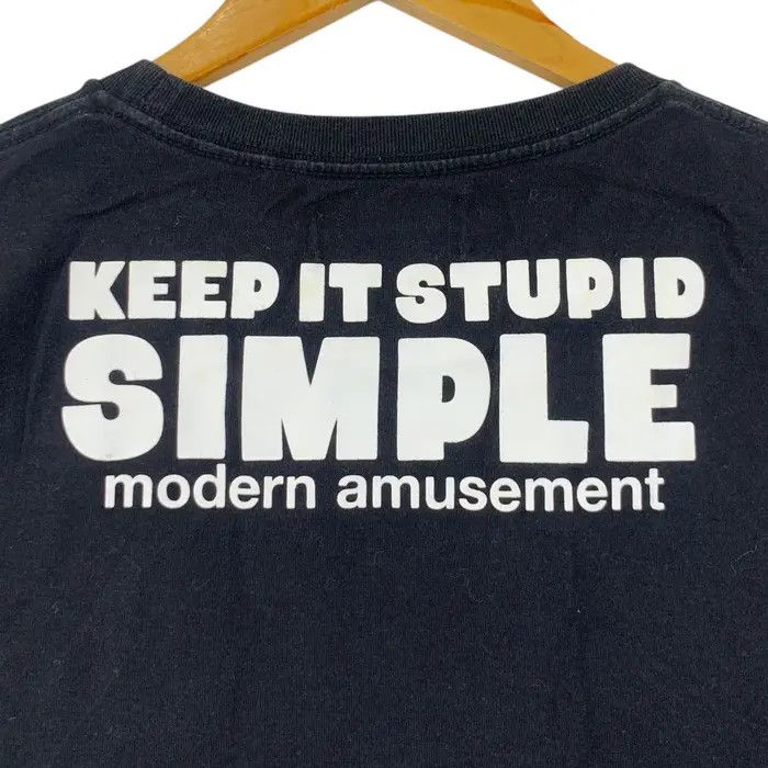 Vintage MODERN AMUSEMENT Keep It Stupid Simple Quote Tee Shirt Size XL / US 12-14 / IT 48-50 - 3 Thumbnail