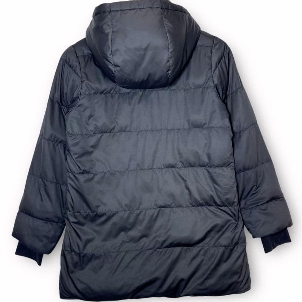 Patagonia Patagonia Girl's Down Parka Puffer Coat Hooded Sherpa Lined Quilted Black Sz M Size M / US 6-8 / IT 42-44 - 3 Thumbnail