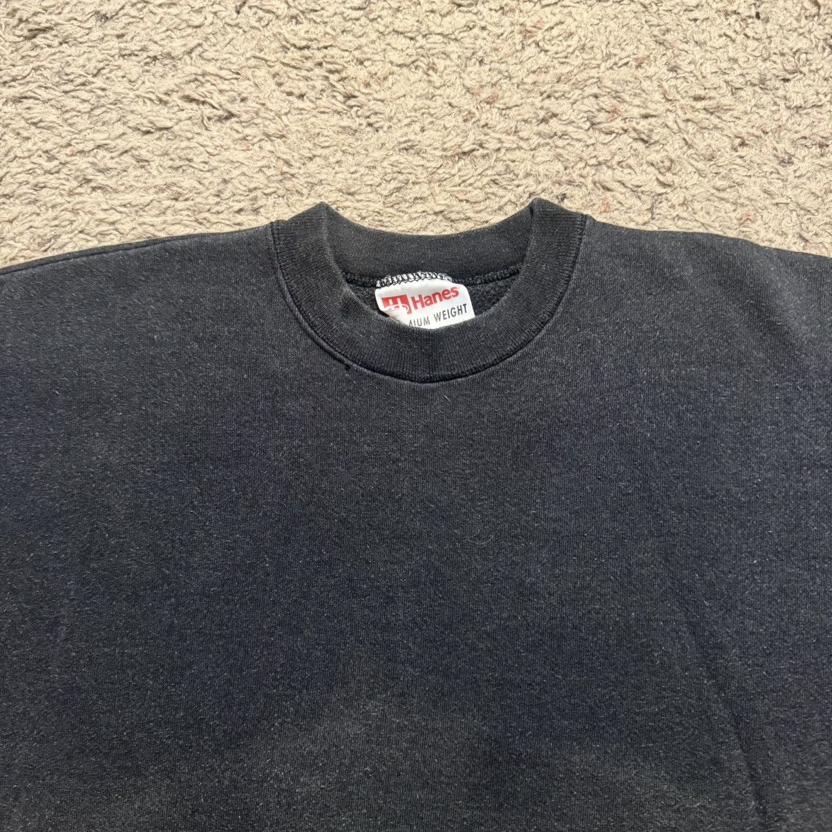 Vintage Vintage 90's Black Fade Blank Minimalist Sweatshirt Size US XL / EU 56 / 4 - 4 Thumbnail