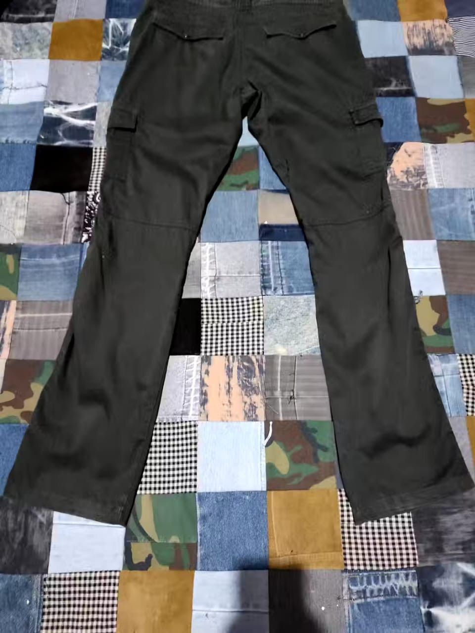 semanticdesign Semantic Design Dark Olive Cargo Multipocket flare Pants Size US 31 - 7 Thumbnail