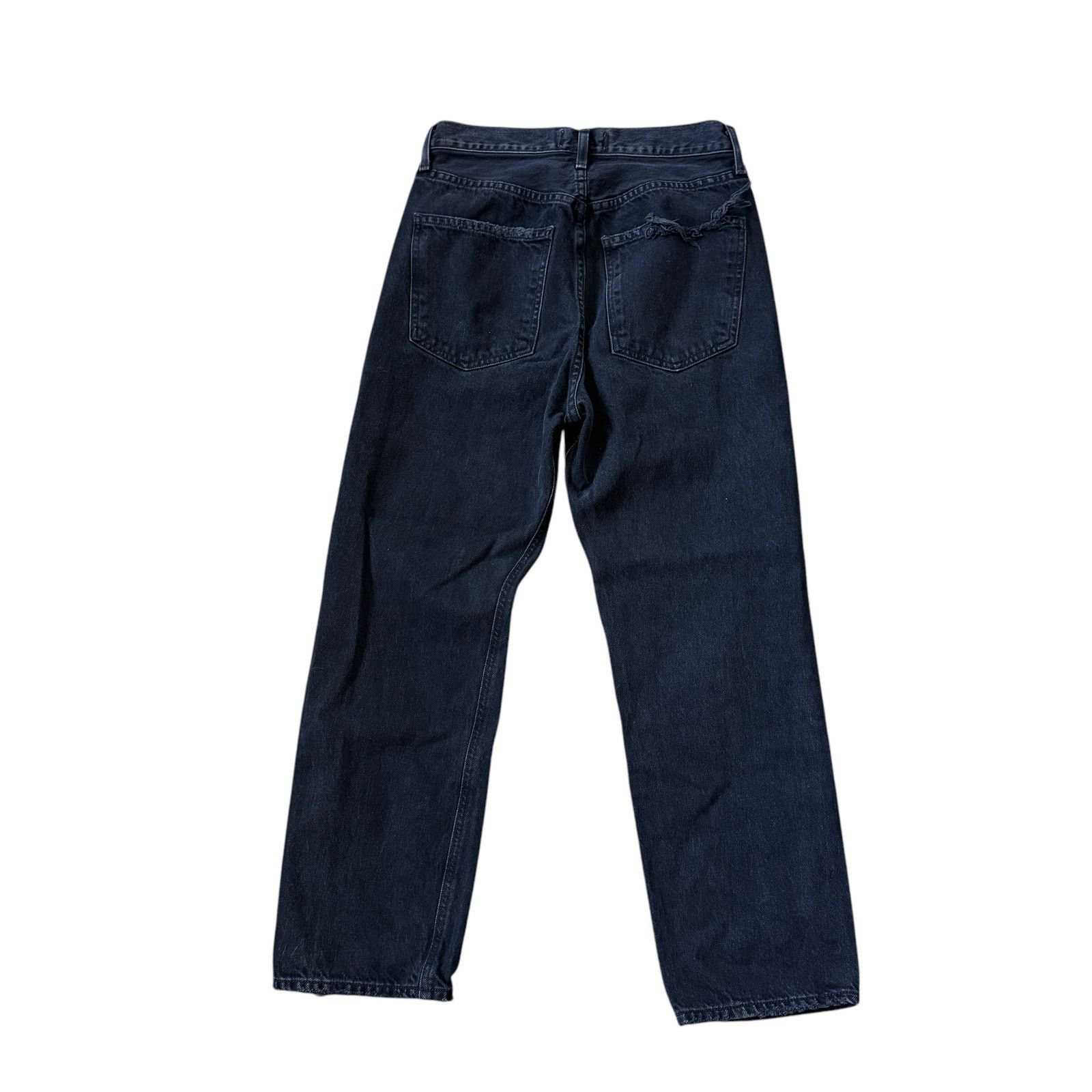 Agolde AGOLDE 90s Crop Jean Bauhaus Distressed Black Size 25" / US 0 / IT 36 - 3 Thumbnail
