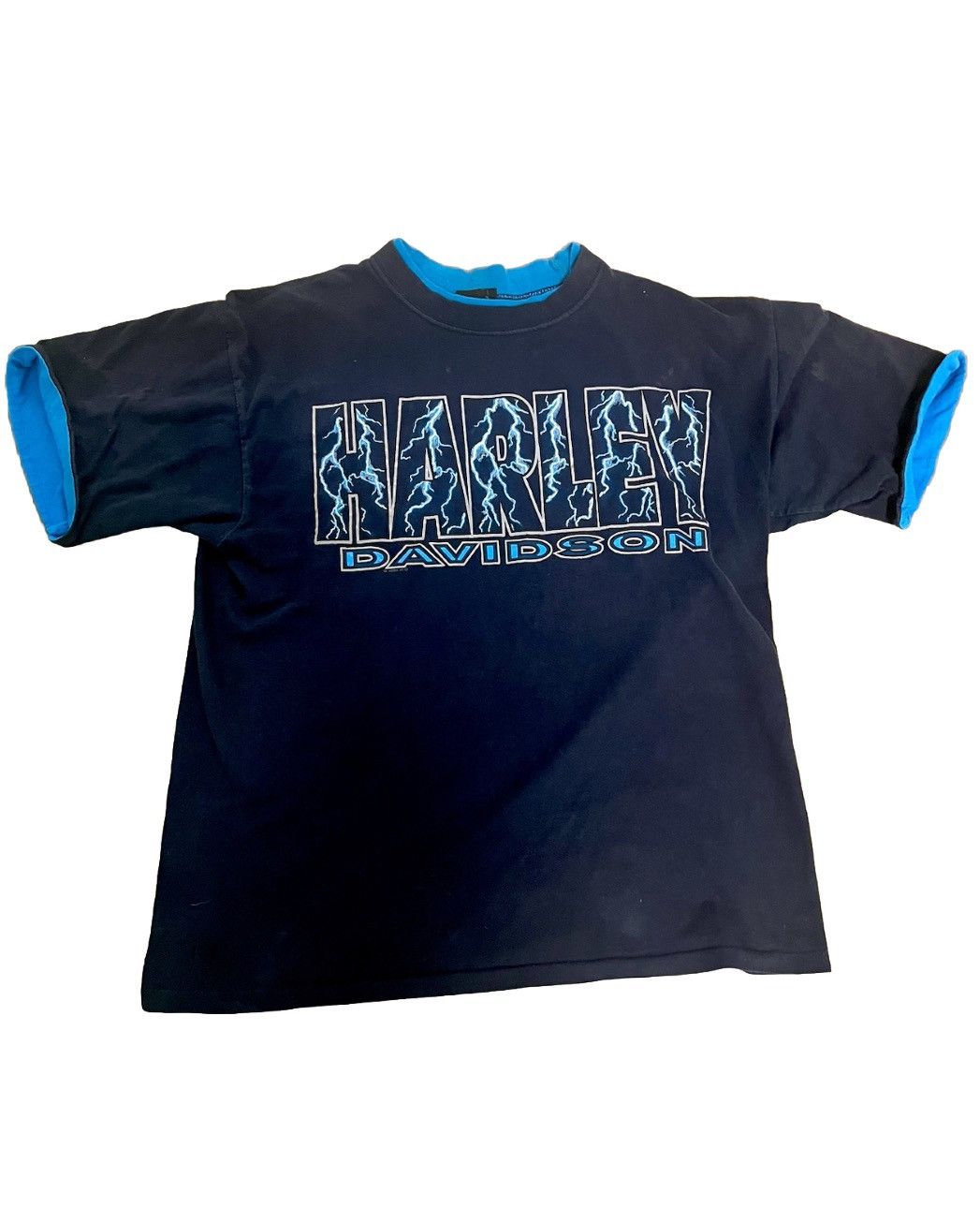 image of Harley Davidson x Vintage Vinatge Harley Lightning T in Black, Men's (Size Large)
