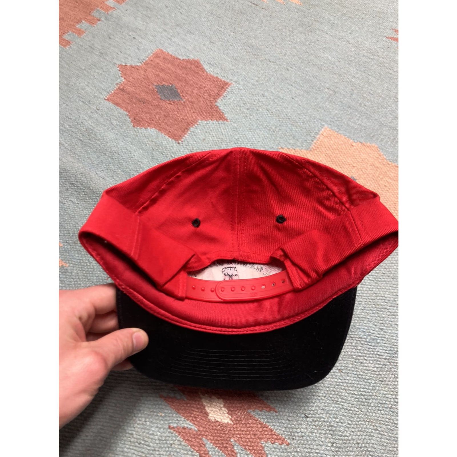 George VINTAGE George Snapback Hat Men Adjustable Red Detroit Lincoln Park 313 Painting Company Cap NOS Size US M / EU 48-50 / 2 - 4 Thumbnail