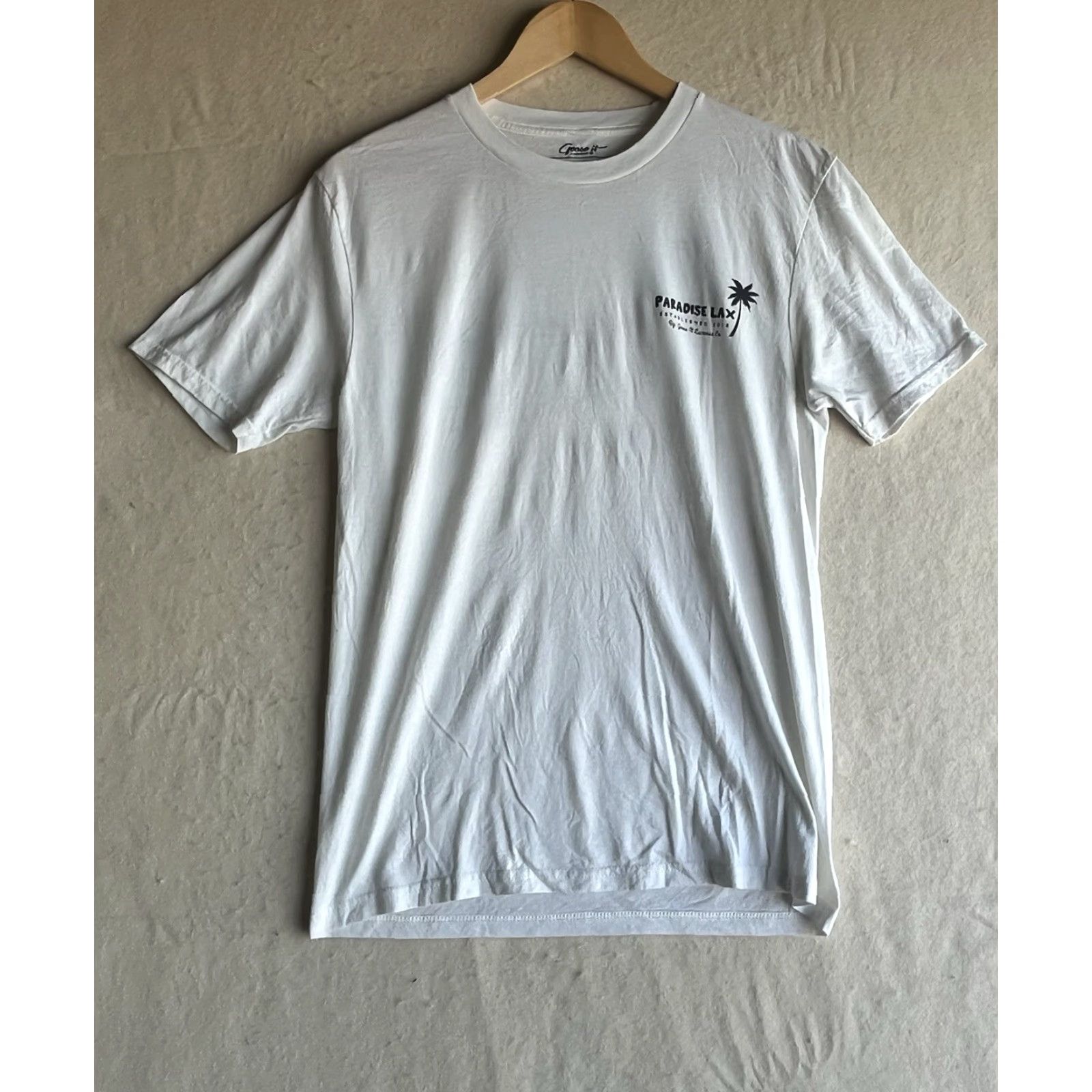 Paradise Paradise Tshirt Men’s Small White Short Sleeve LAX Lacrosse Shirt S Mens White Short Sleeve LAX Paradise T-Shirt Size US S / EU 44-46 / 1 - 2 Thumbnail