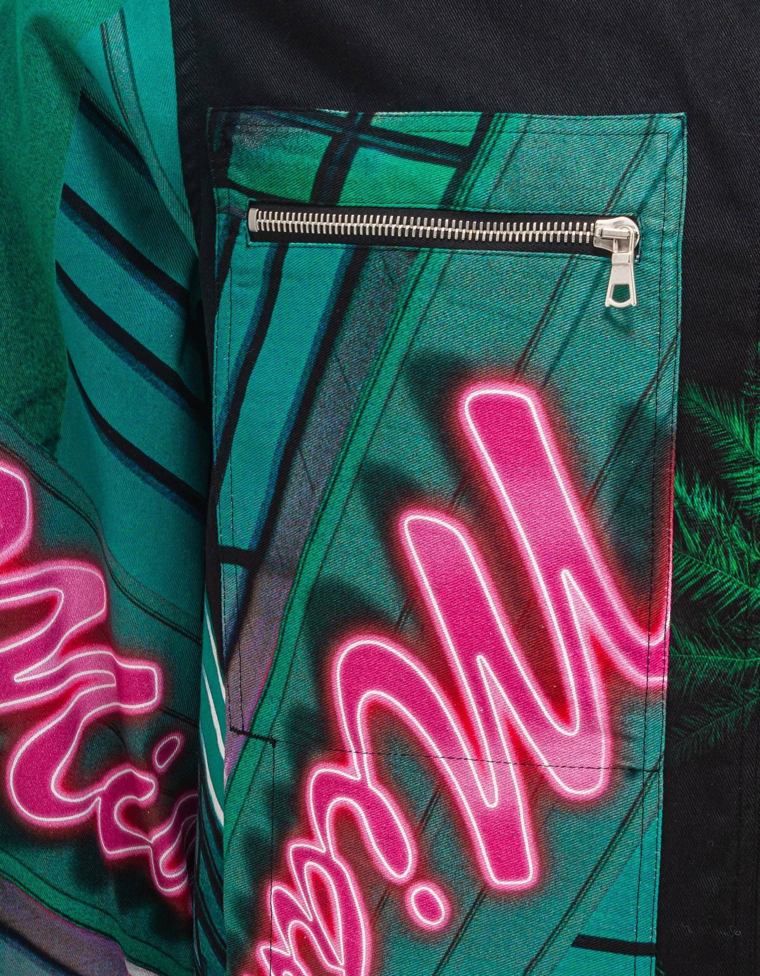 Palm Angels Black Miami Print Workwear Shirt SIZE 46 Size US S / EU 44-46 / 1 - 5 Thumbnail