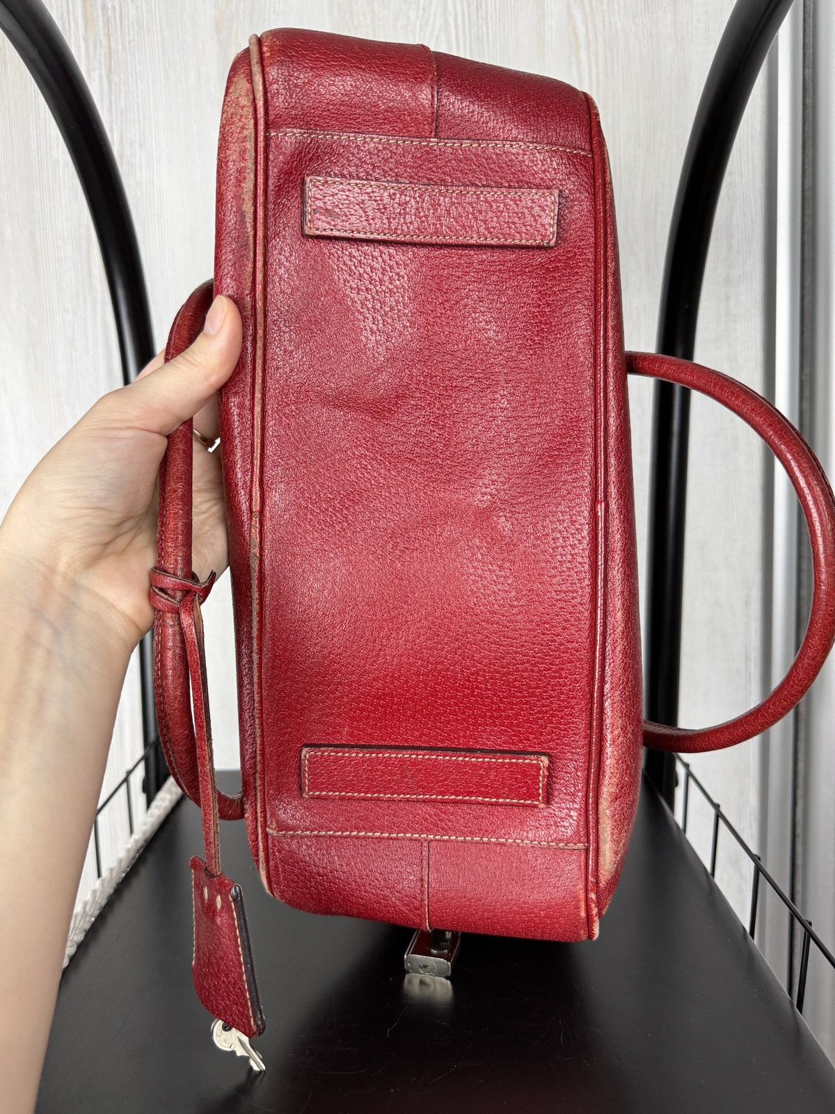 Prada Prada Saffiano Red leather handbag Size ONE SIZE - 21 Thumbnail