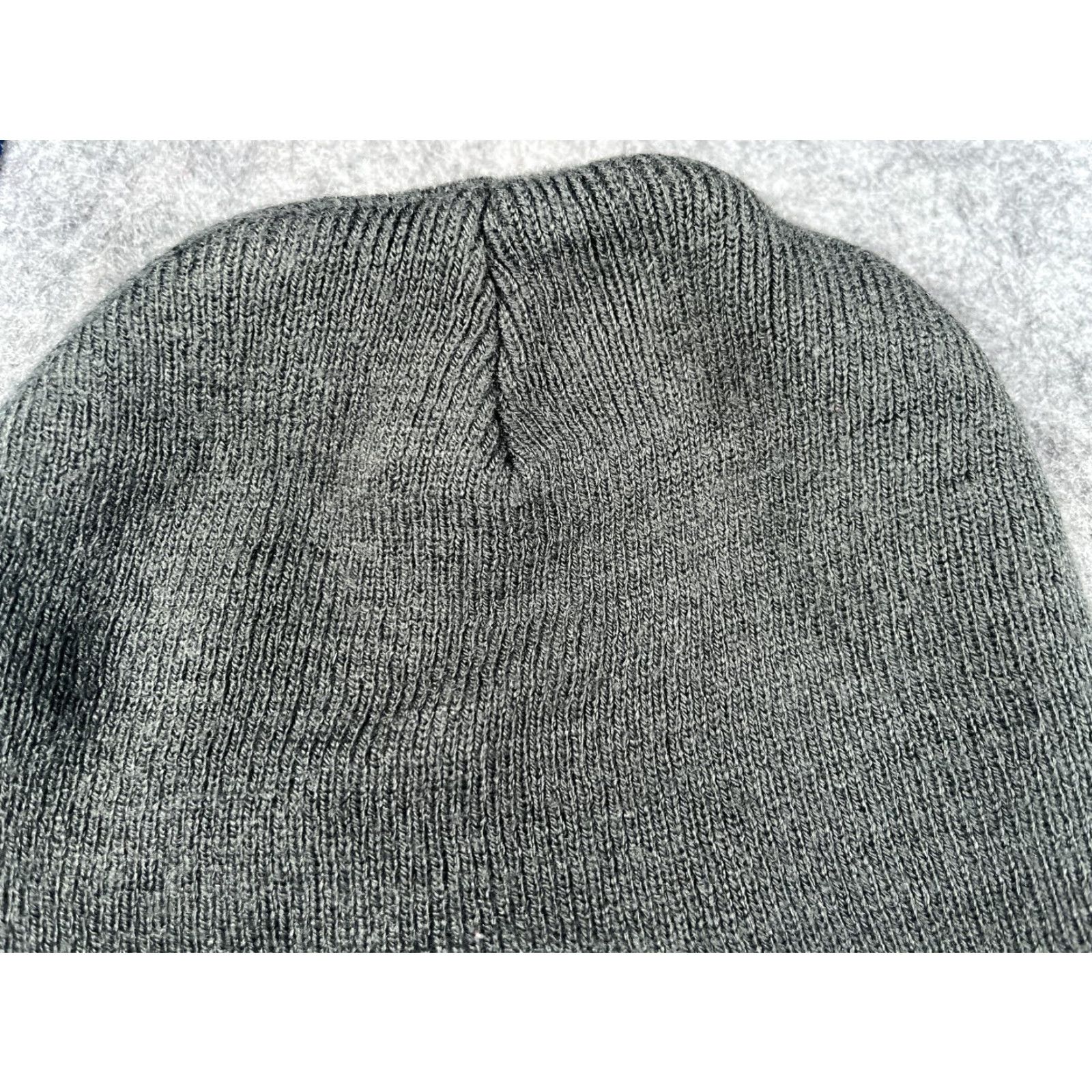 Vintage H&S Valve Inc. Hat Beanie Mens One Size Gray Knit Logo Workwear Winter Size ONE SIZE - 3 Thumbnail