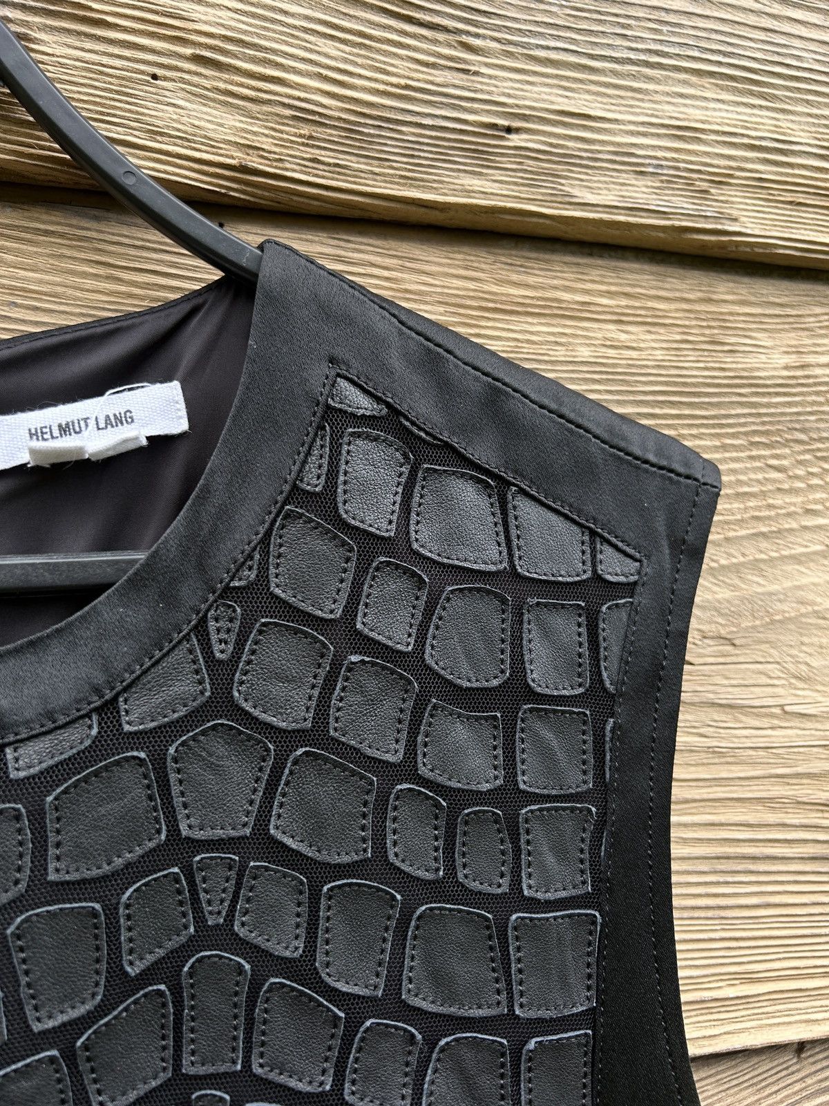 Helmut Lang Helmut Lang Leather Fractal Applique Mini Dreas Size S / US 4 / IT 40 - 3 Thumbnail