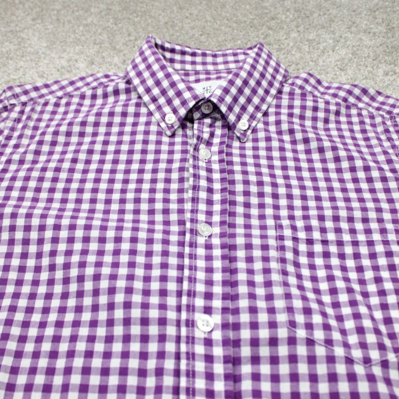 Vintage RVYC Shirt Mens Large Purple/White Gingham Cotton Long Sleeve Button Down Size US L / EU 52-54 / 3 - 5 Thumbnail