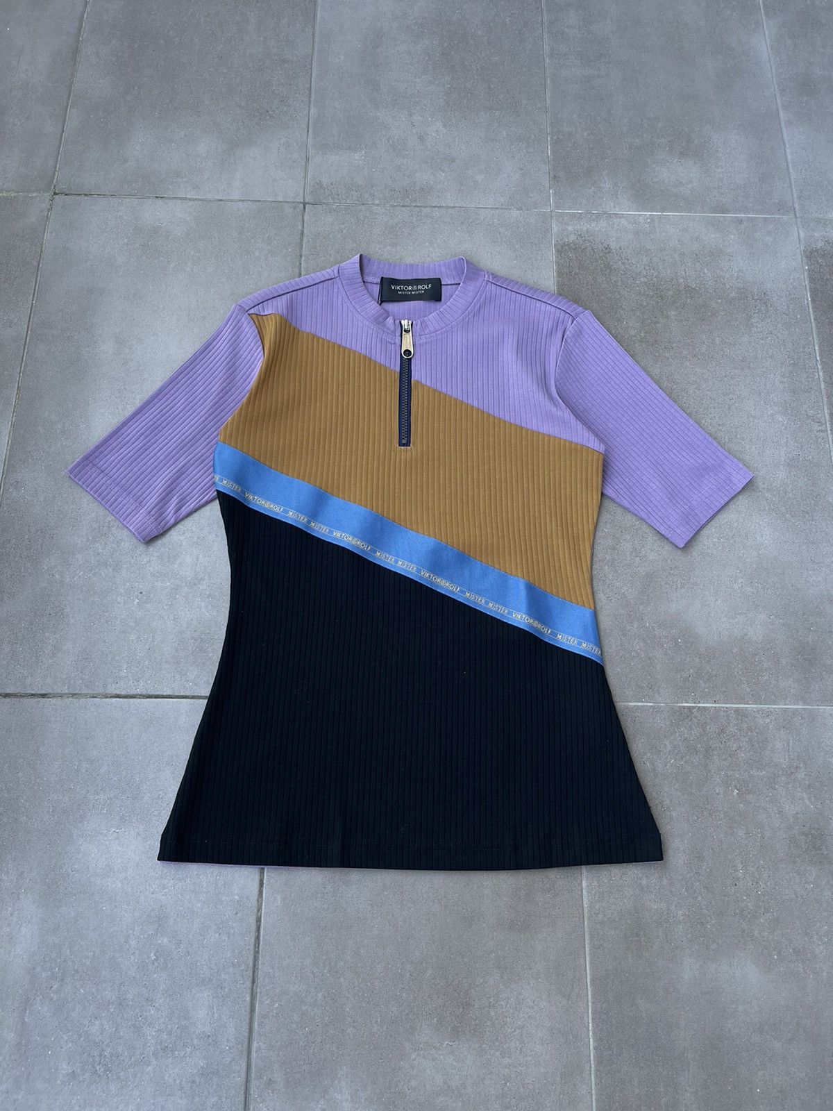 Viktor & Rolf !DS! SS22 Viktor Rolf Striped Cyclist T-Shirt Size US M / EU 48-50 / 2 - 4 Thumbnail