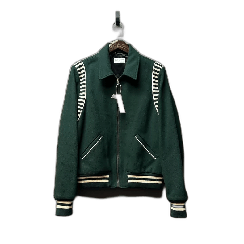 Saint Laurent Paris classic green baseball jacket by saint laurent Size US M / EU 48-50 / 2 - 1 Thumbnail