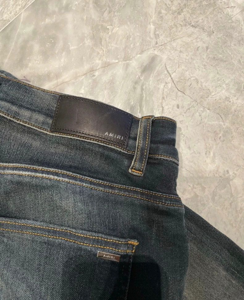 Amiri Amiri limited edition watercolor blue denim pants Size US 34 / EU 50 - 3 Thumbnail