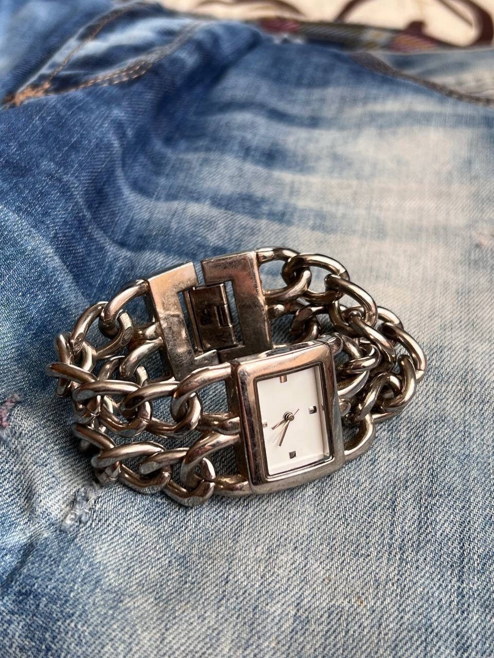 Japanese Brand × Vintage Vintage Japanese style Chain Metal futuristic Watch Bracelet Size ONE SIZE - 1 Thumbnail