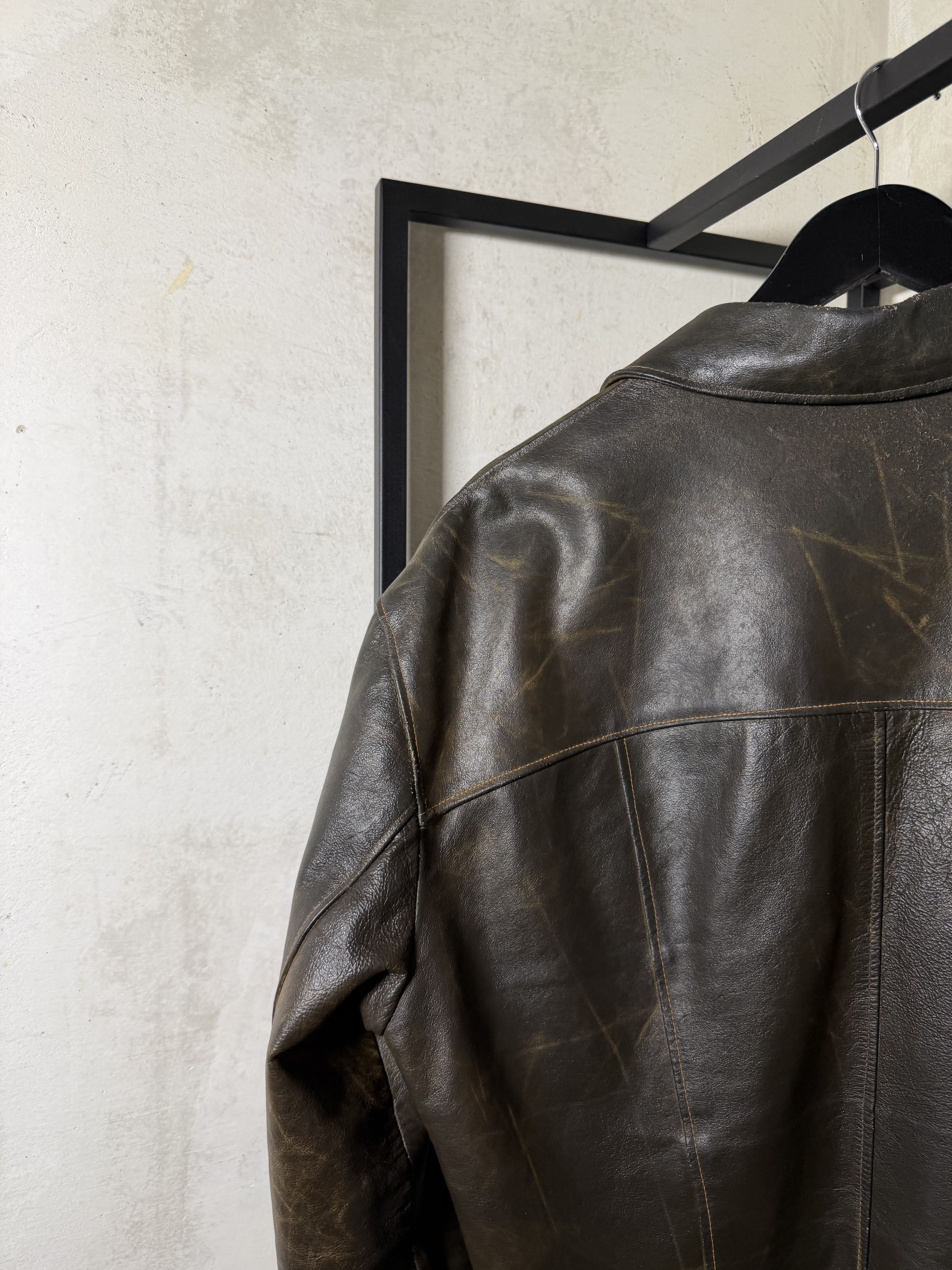 Genuine Leather Boxy Italian Genuine Leather Padded Jacket Size US XXL / EU 58 / 5 - 7 Thumbnail