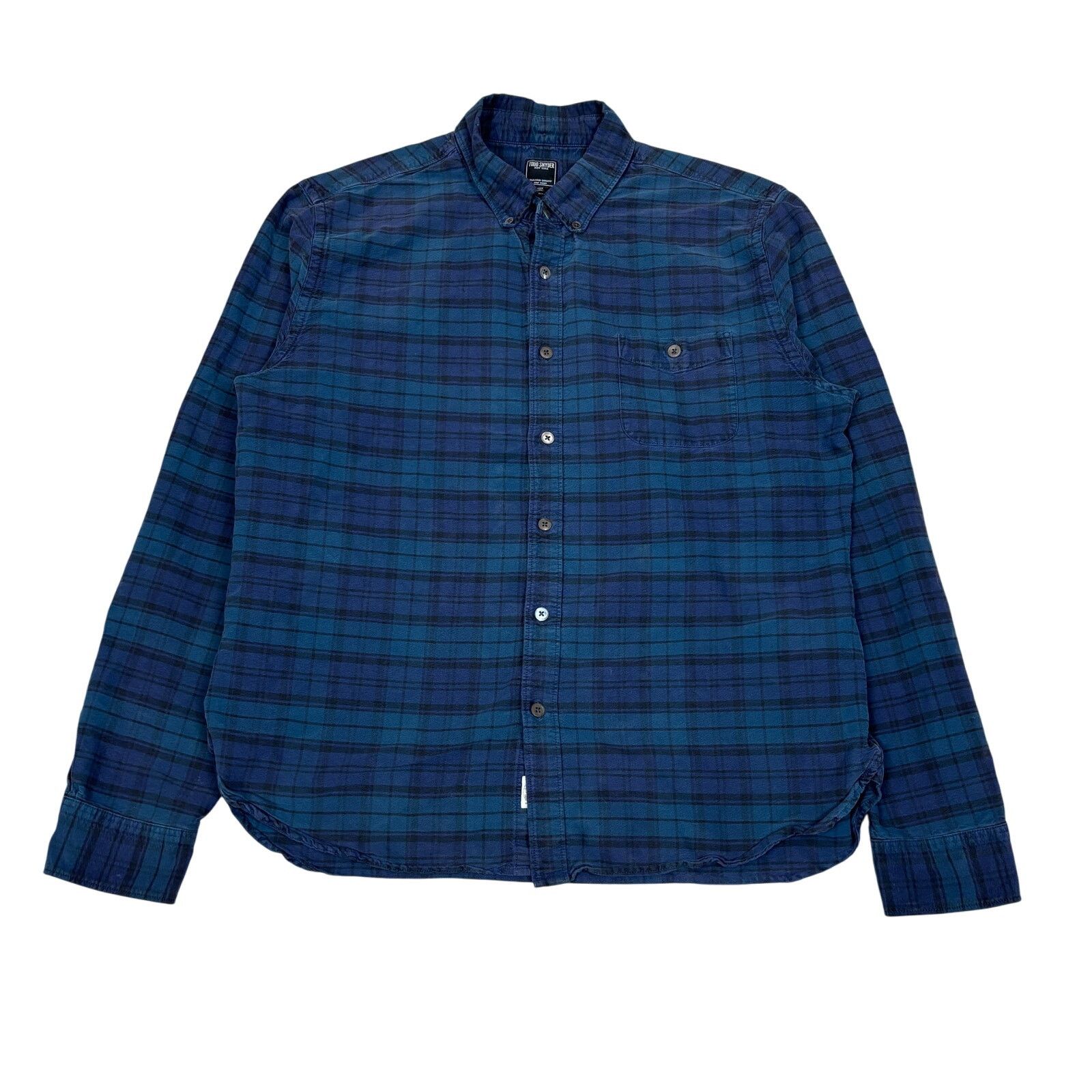 Todd Snyder Todd Snyder One Pocket Blue Plaid Flannel Shirt Men's XL Size US XL / EU 56 / 4 - 1 Thumbnail