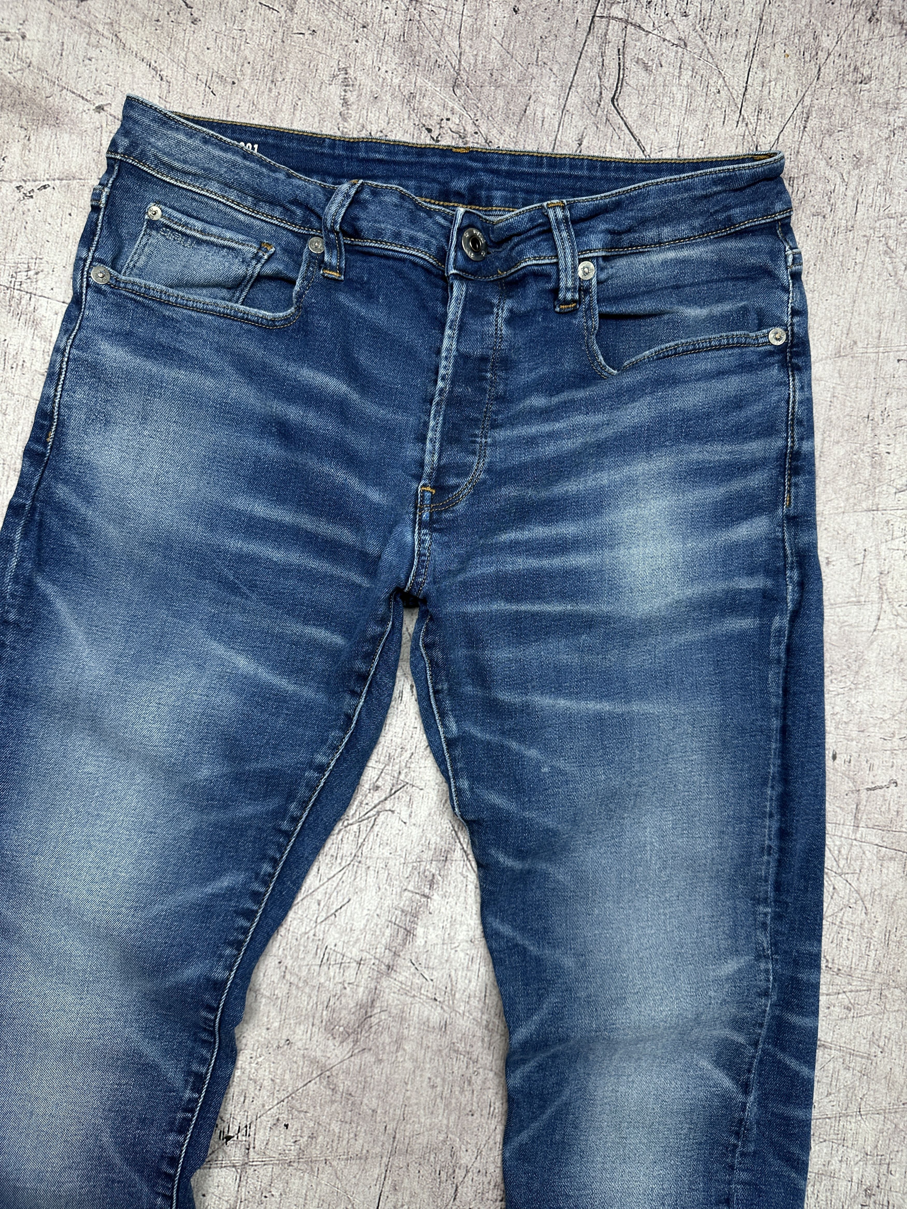 G-Star G Star Raw Mens 3301 Slim Denim Pants Jeans Size US 32 / EU 48 - 2 Thumbnail