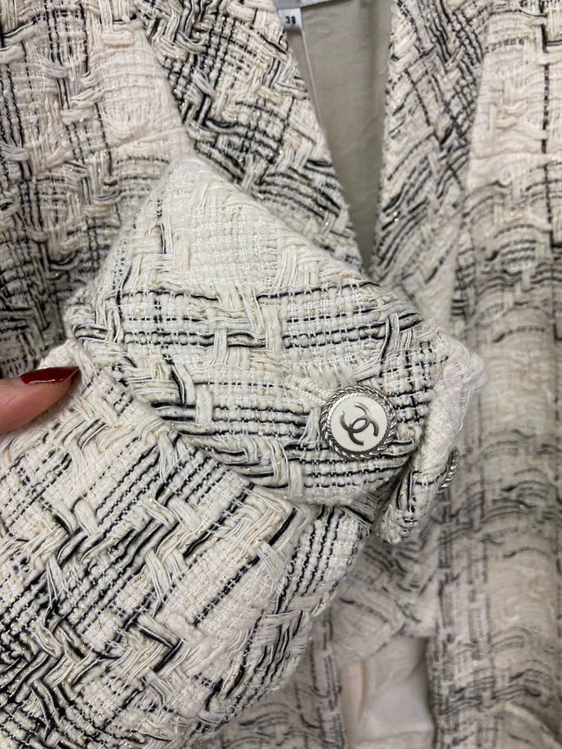 Chanel Chanel Gold thread braided plaid jacket Size XS / US 0-2 / IT 36-38 - 3 Thumbnail