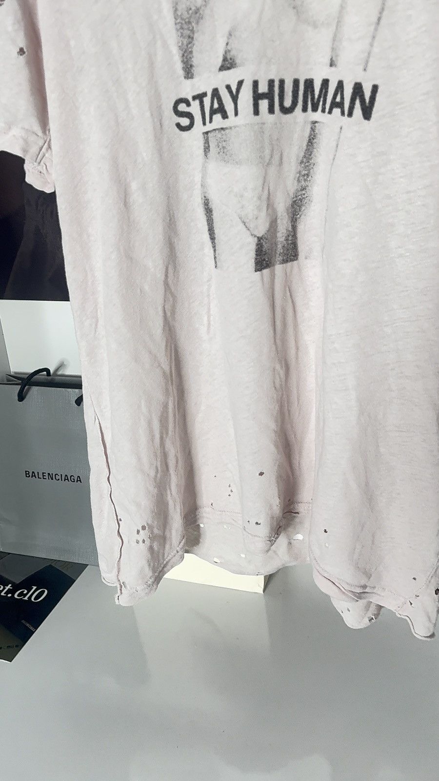 Ksubi ✅ Ksubi Vintage Stay Human White Distressed T-Shirt Size US M / EU 48-50 / 2 - 3 Thumbnail