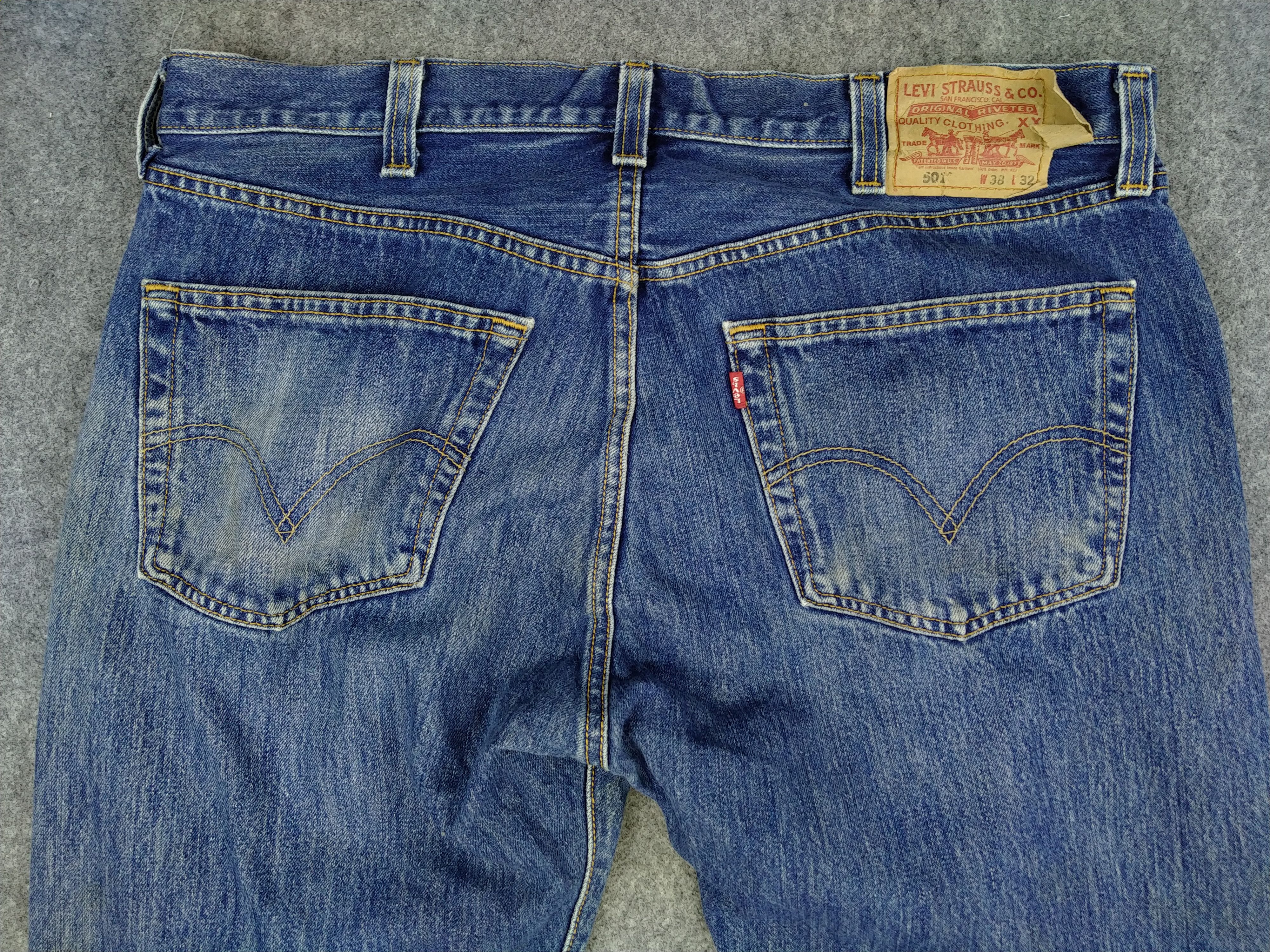 Japanese Brand Dirty Blue Vintage Levi's 501 Denim 38x31.5-JN288 Size US 38 / EU 54 - 4 Thumbnail