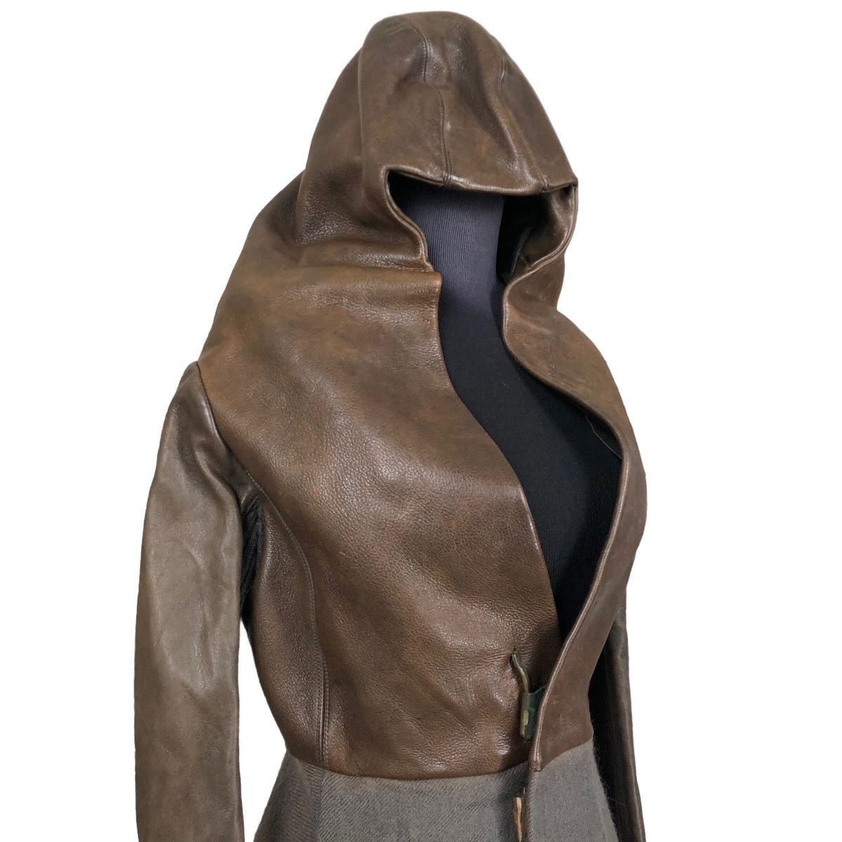 Rick Owens Rick Owens Fall 2010 R-t-W Assassin Hooded Leather Jacket Size XS / US 0-2 / IT 36-38 - 7 Thumbnail