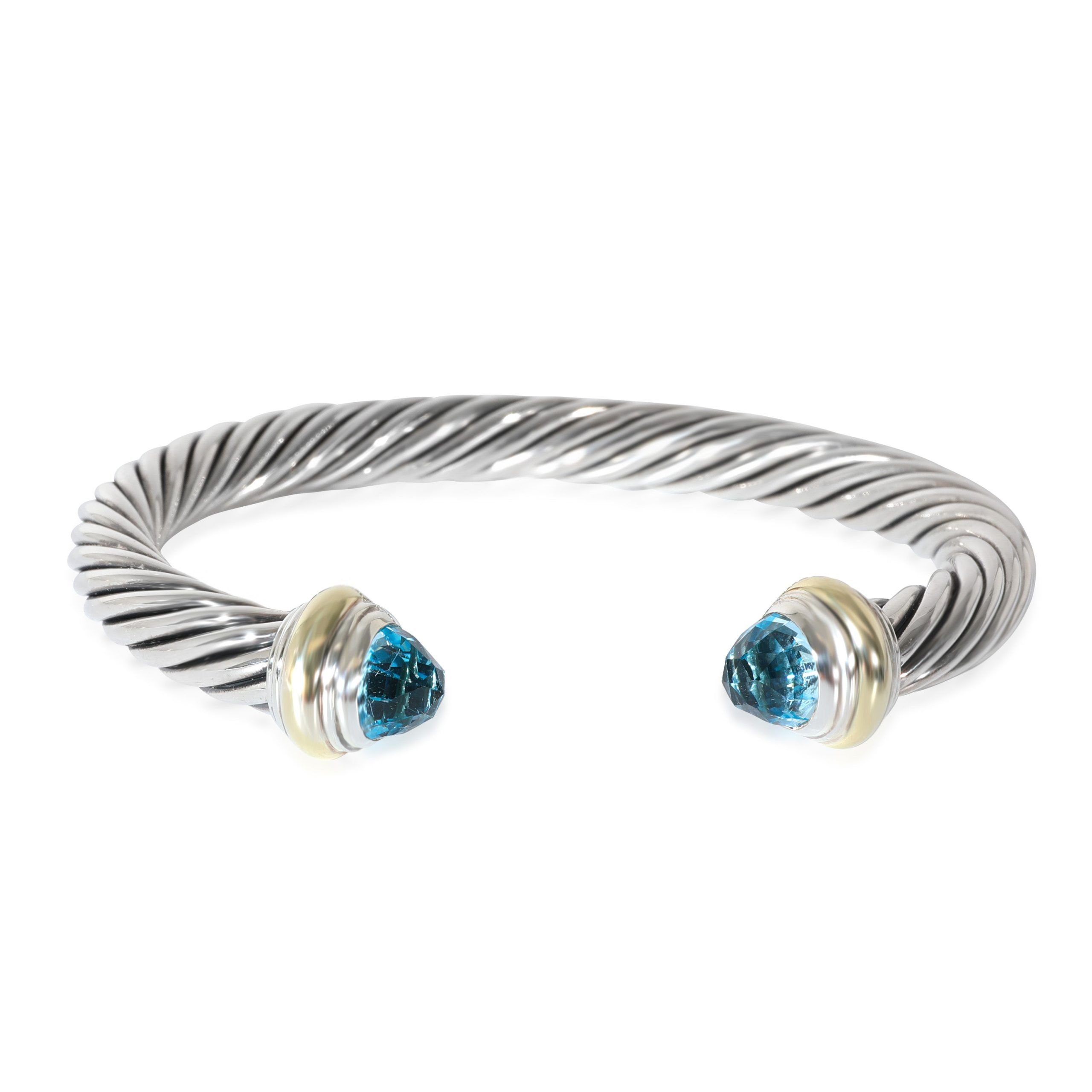 image of David Yurman Cable Classic Topaz Bracelet In 14K Yellow Gold/sterling Silver, Women's