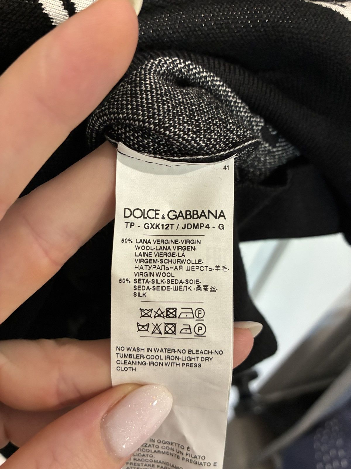 Dolce & Gabbana Dolce & Gabbana Monogram Knitted Polo Size US L / EU 52-54 / 3 - 4 Thumbnail