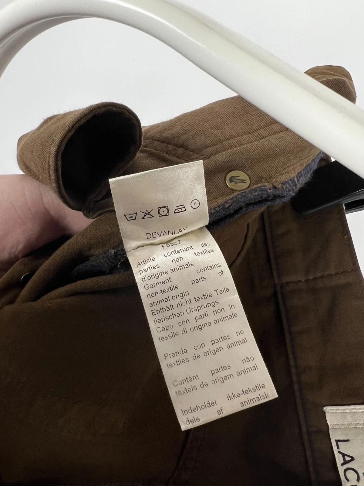 Lacoste Lacoste Men's Brown 100% Cotton Casual Chino Trousers Pants Size US 33 - 14 Thumbnail