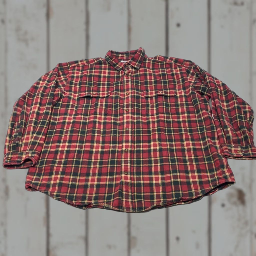 Carhartt Carhartt Mens 2XL Original Fit Hubbard Flannel Shirt Heavyweight Red Plaid Size US XXL / EU 58 / 5 - 1 Thumbnail