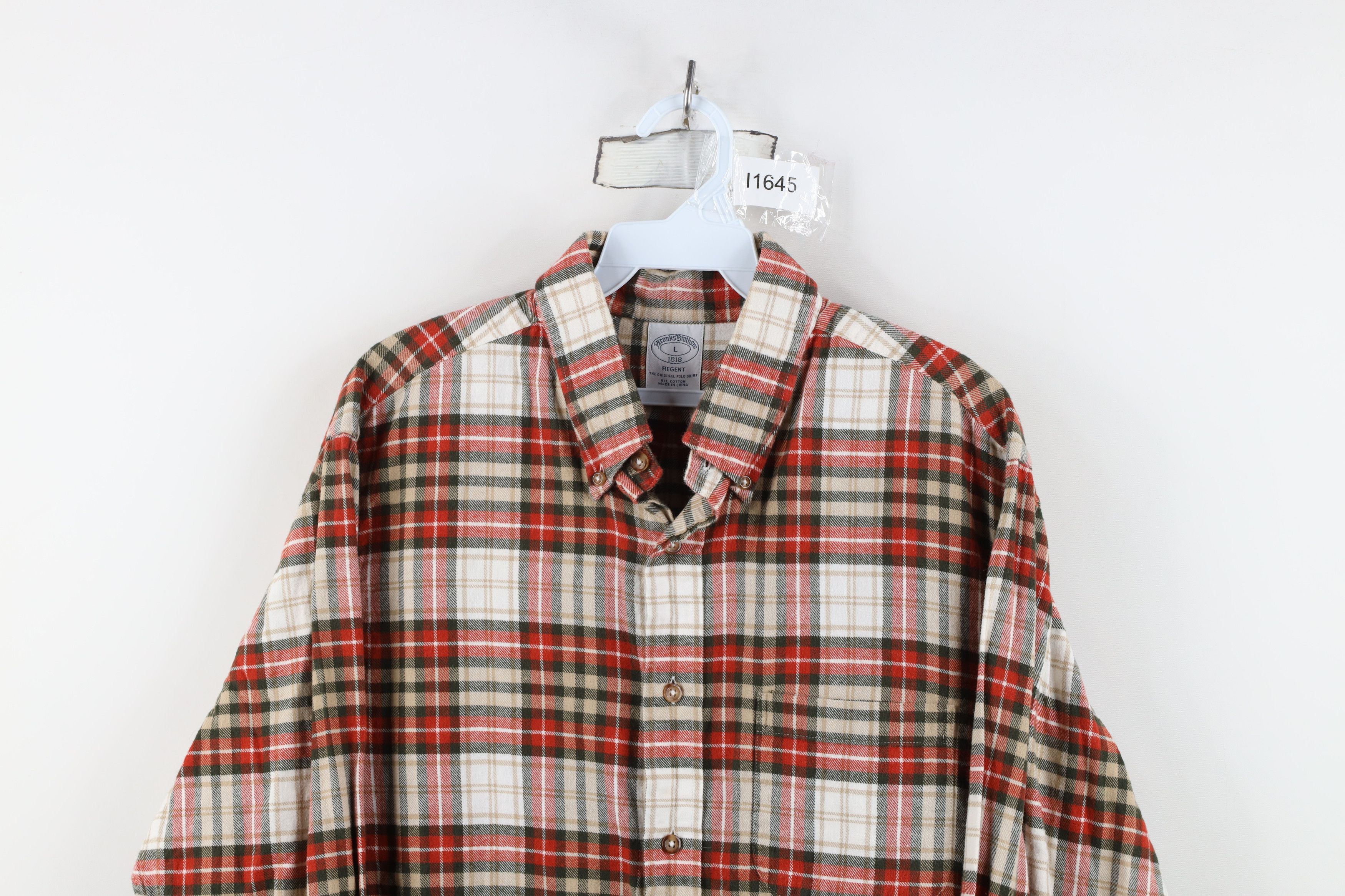 Brooks Brothers Vintage Brooks Brothers Flannel Collared Button Down Shirt Size US L / EU 52-54 / 3 - 2 Thumbnail