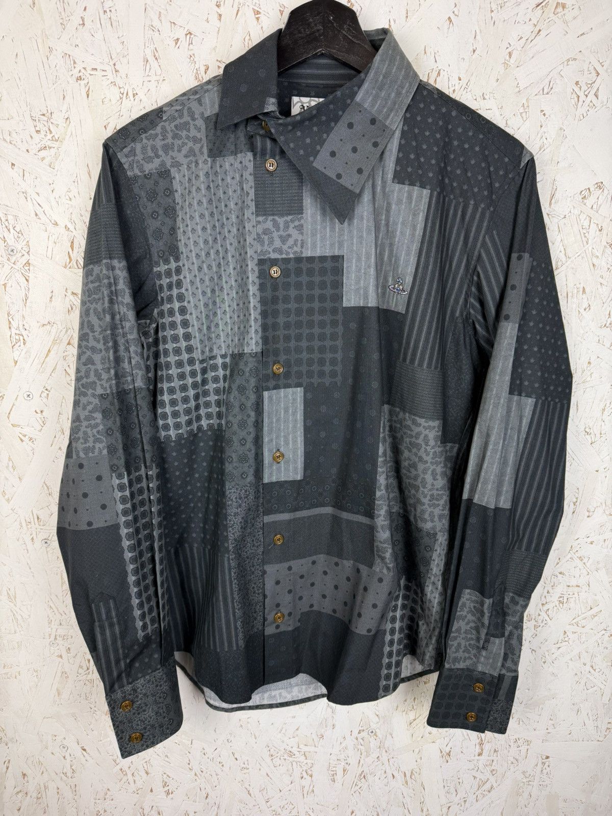 Vivienne Westwood Vivienne Westwood Man Assymetric Collar Patchwork Shirt 44 Size US S / EU 44-46 / 1 - 1 Thumbnail