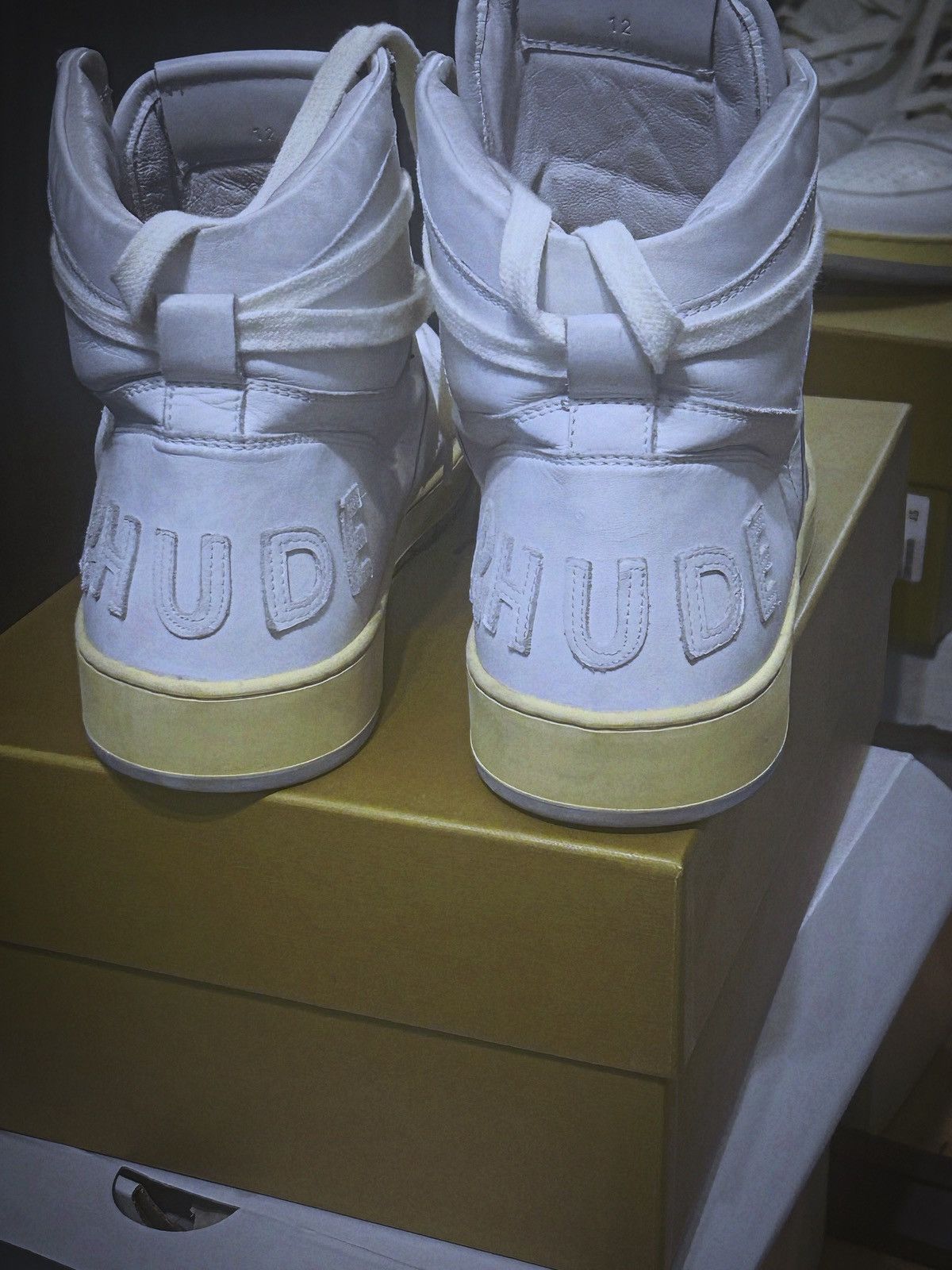 Rhude Rhude Recess Leather High-top Sneaker Size US 12 / EU 45 - 6 Thumbnail