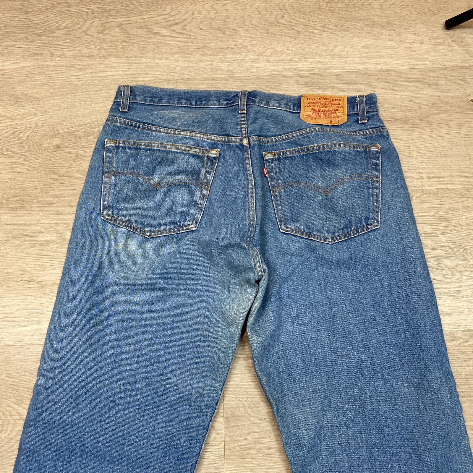 Levi's × Vintage Vintage 80s Levi's 501 Made in USA Straight Leg Jeans 36x29 Size US 36 / EU 52 - 3 Thumbnail