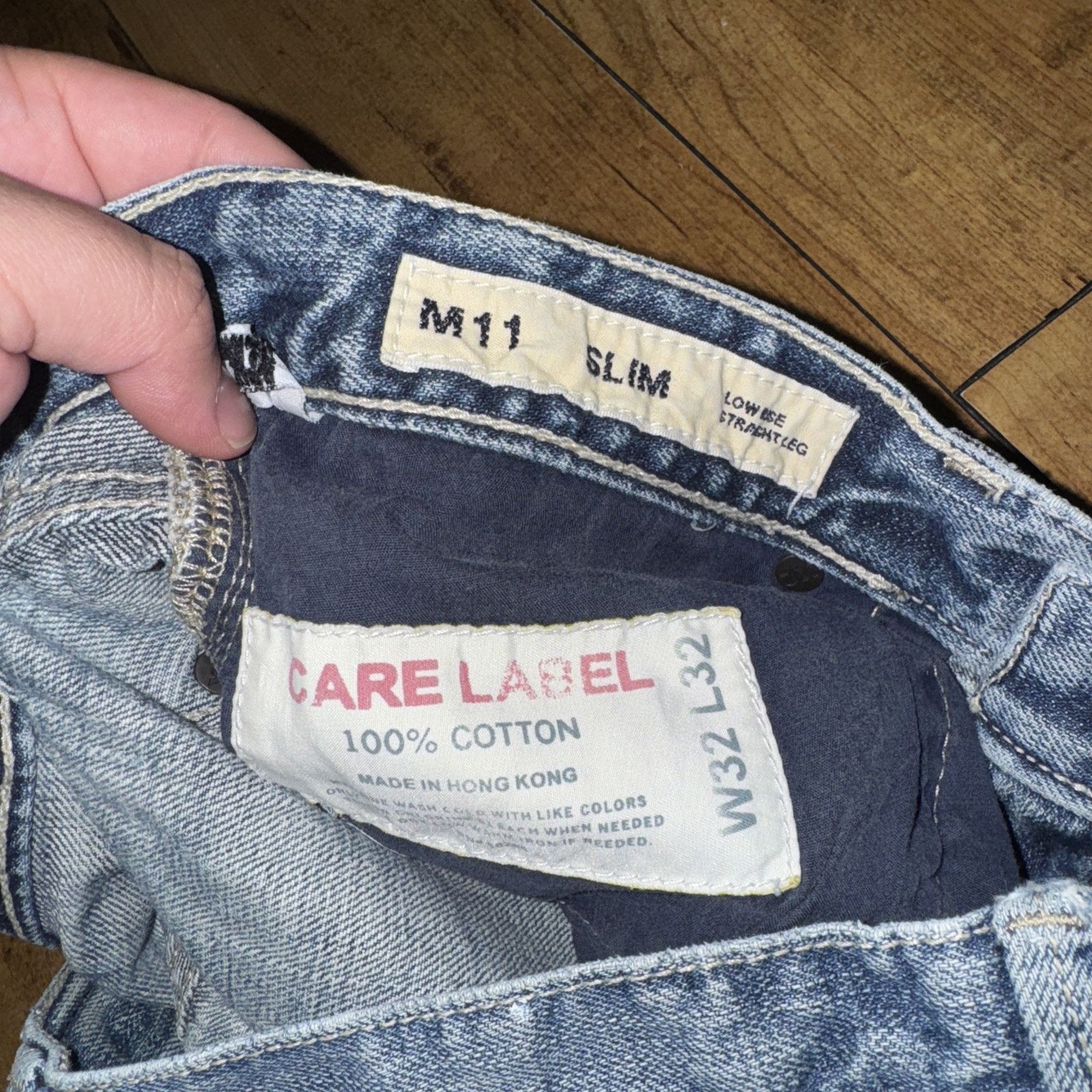 Vintage × X2 X2 Quality Denim M11 Low Rise Straight Leg Blue Workwear Size US 33 - 7 Thumbnail