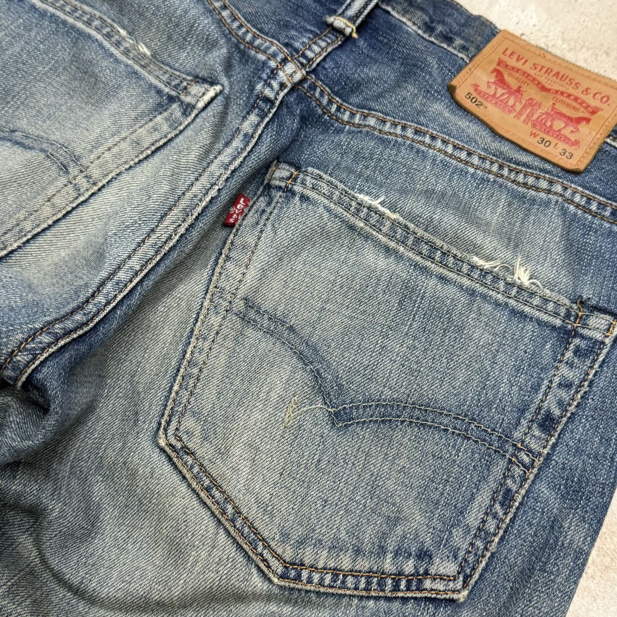 Levi's Y2K Levis 502 Muddy Distressed Denim Pants Size US 30 / EU 46 - 15 Thumbnail