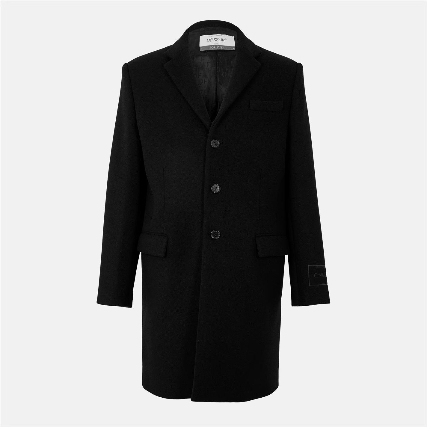 Off-White o1g2r1mq0326 Contemporary Overcoat in Black Size US XS / EU 42 / 0 - 1 Thumbnail