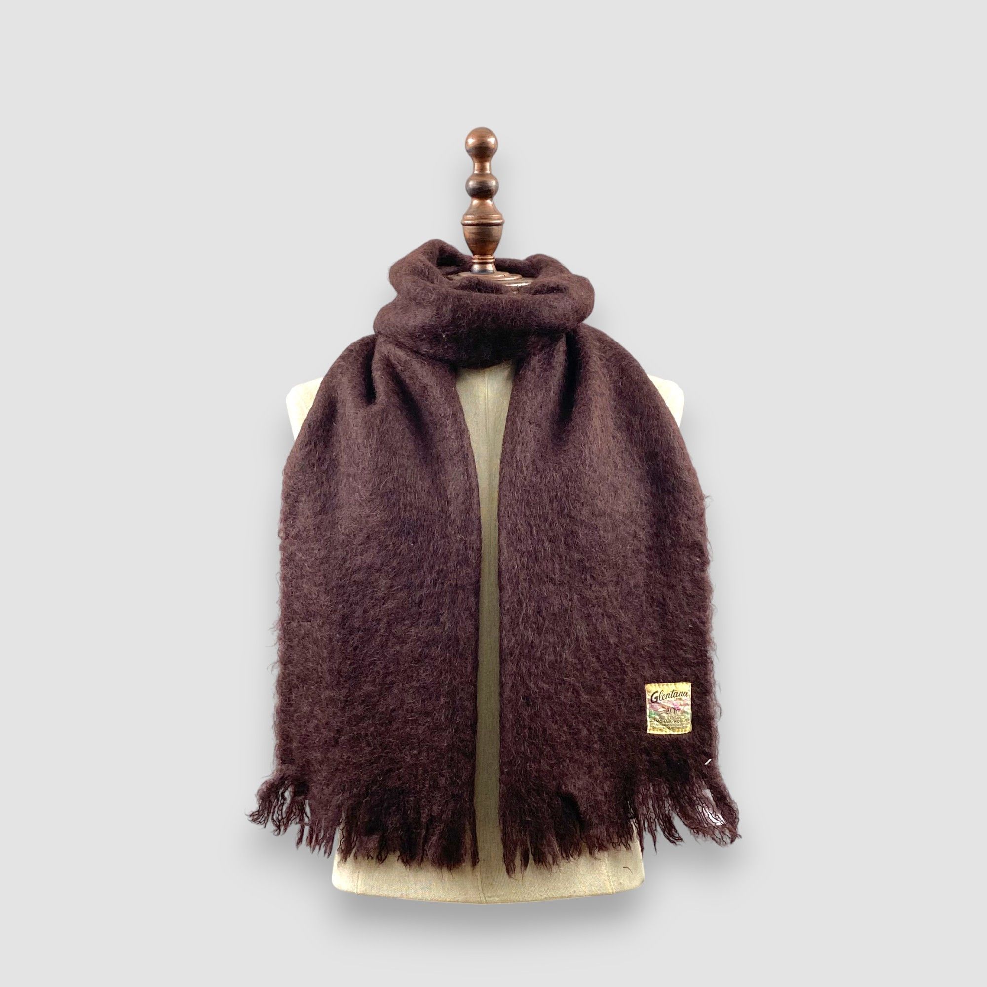 Japanese Brand Vintage Glentana Scarf Muffler Wool Stole Wraps Scarves Size ONE SIZE - 2 Thumbnail