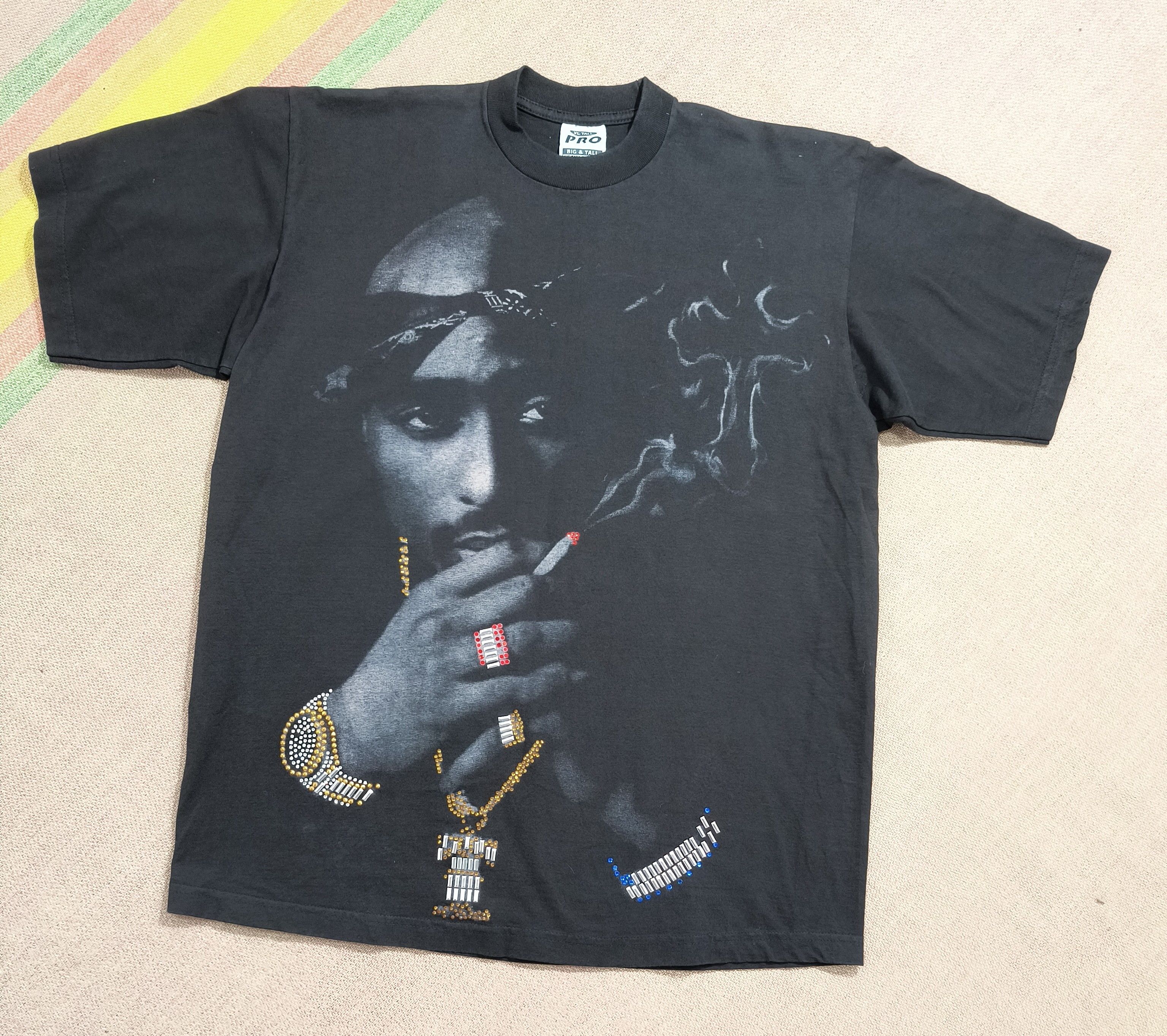 Rap Tees Vintage Y2K 2pac Shakur bling tee Size US XL / EU 56 / 4 - 2 Thumbnail