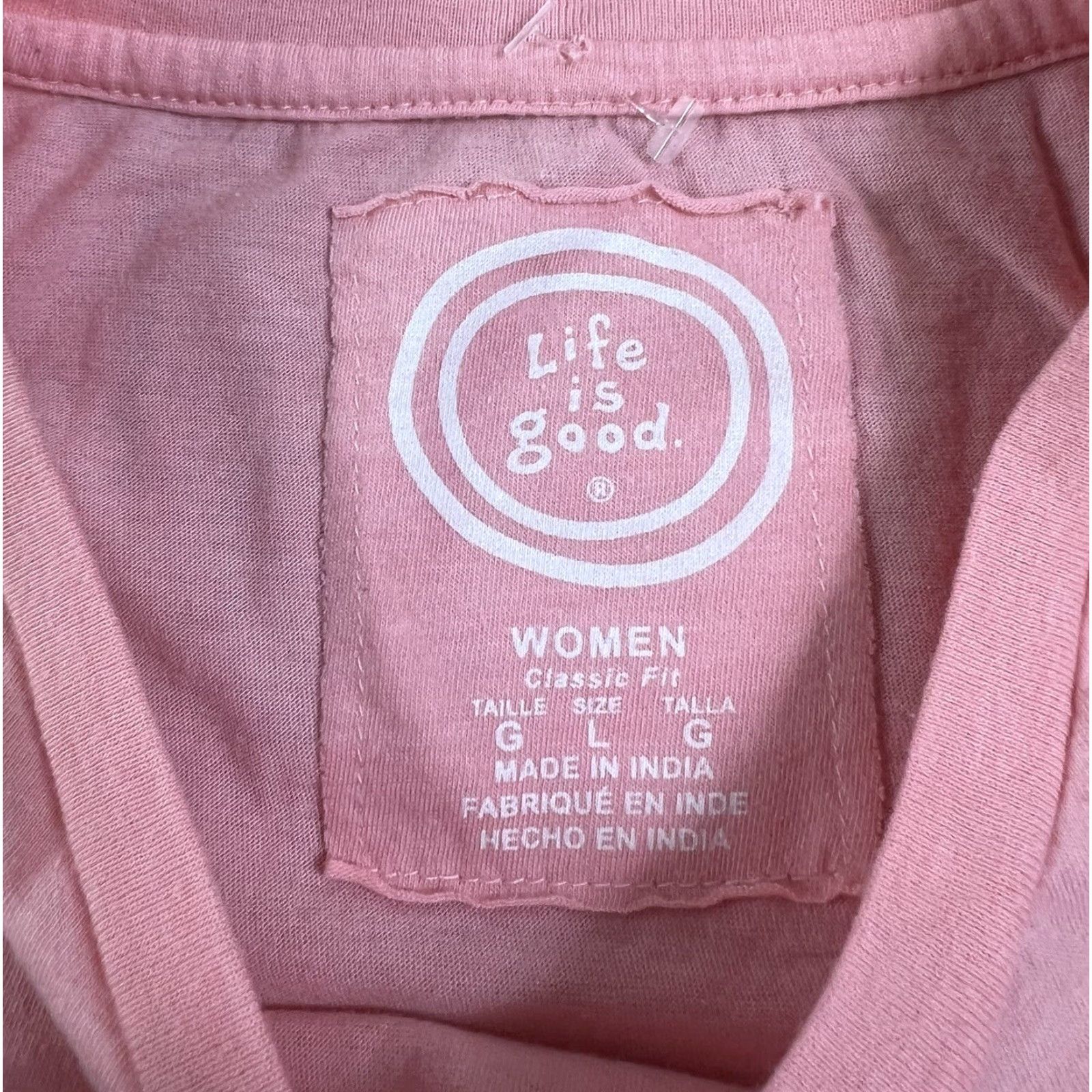 Life is Good Life is Good Shirt Women Pink Mountain Graphic Crew Neck L Women’s Large Positive Altitude Graphic T-Shirt Size L / US 10 / IT 46 - 5 Thumbnail