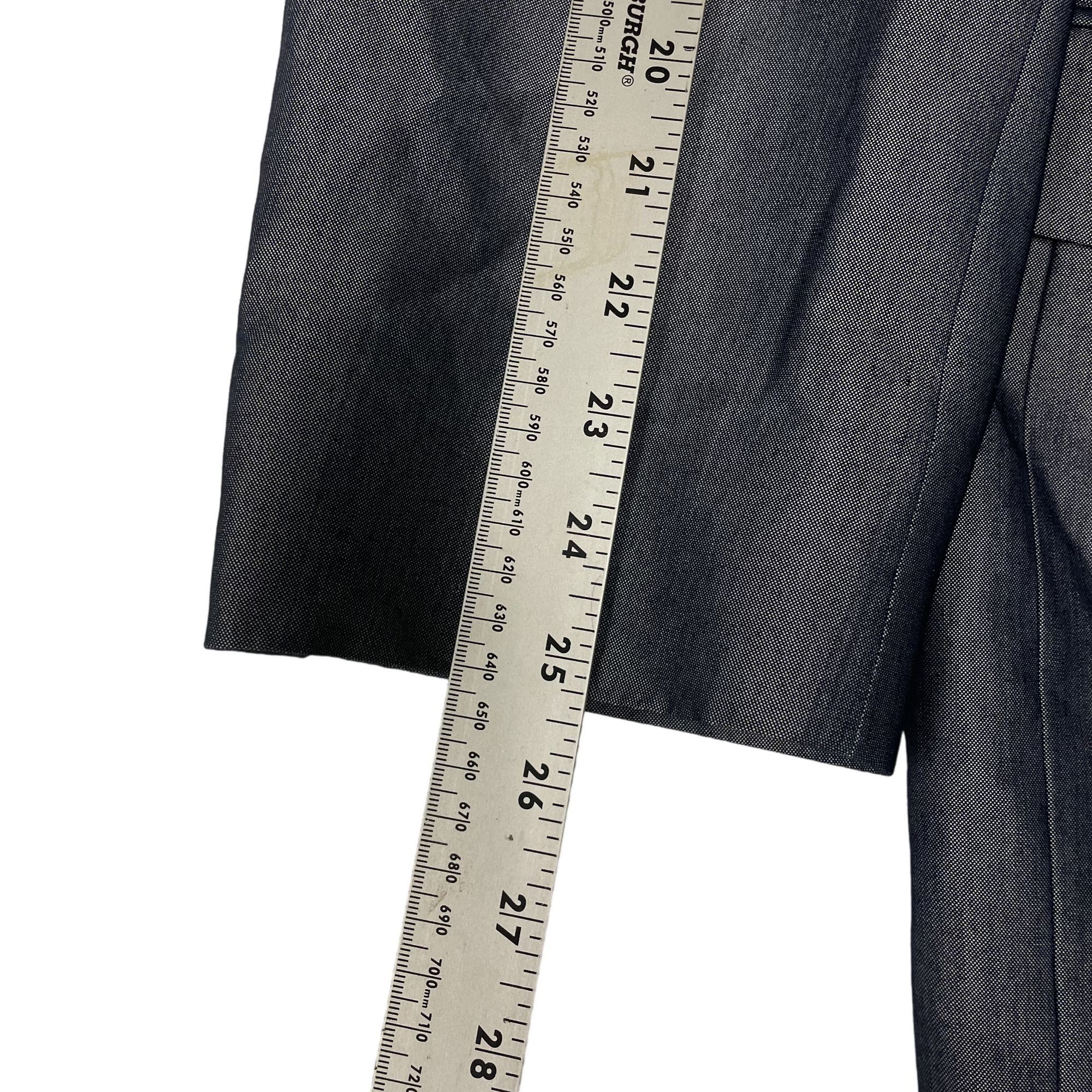 Ralph Lauren Ralph Lauren Steel Blue Silver SHARKSKIN Sport Coat Size 44R - 8 Thumbnail
