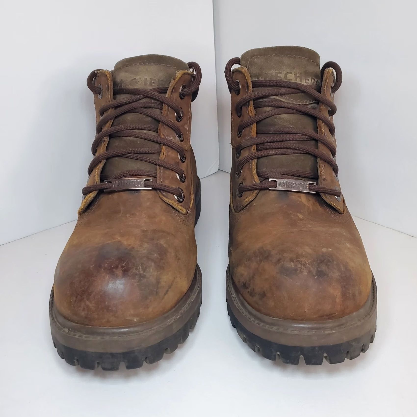 SKECHERS Skechers Sergeants Verdict Chukka Boot Brown Waterproof Leather Mens 6.5 Shoes Boots Size US 7 / EU 40 - 3 Thumbnail