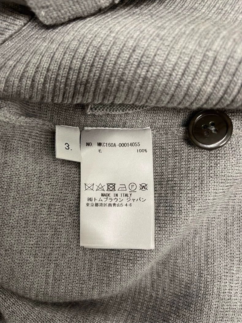 Thom Browne Thom Browne Gray four-striped wool cardigan jacket 2505-Nex Size US L / EU 52-54 / 3 - 6 Thumbnail