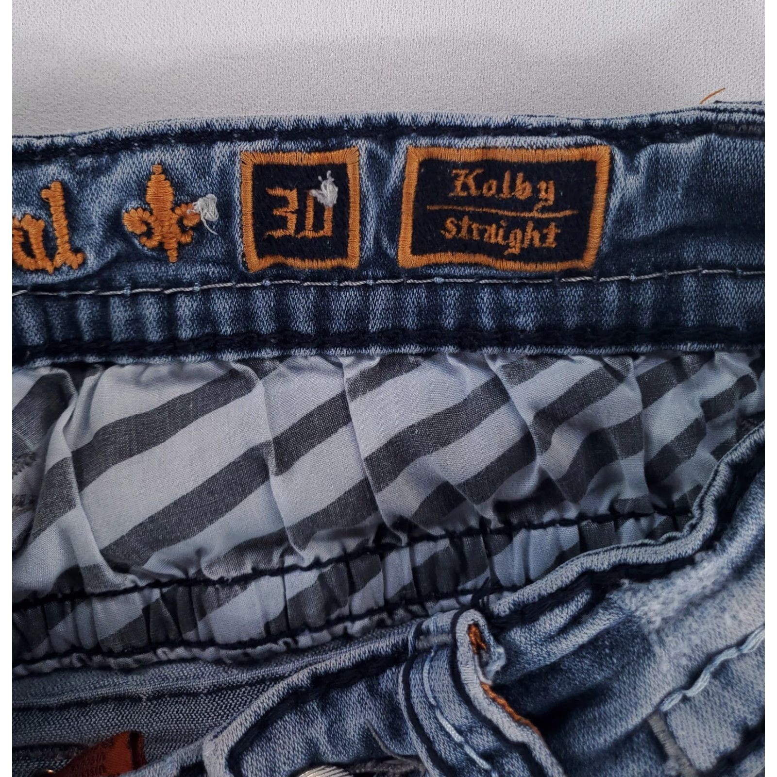 Vintage Rock Revival Kolby Straight Blue Jeans Mens 30 Straight Jeans 30x30 Blue Mens Size US 30 / EU 46 - 4 Thumbnail