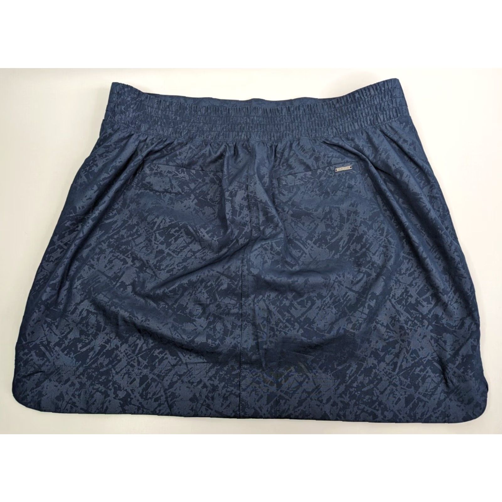 Orvis Orvis Skort Womens Large Blue Shattered Glass Embossed Pull On Skirt Inner Short Size 36" / US 14 / IT 50 - 3 Thumbnail