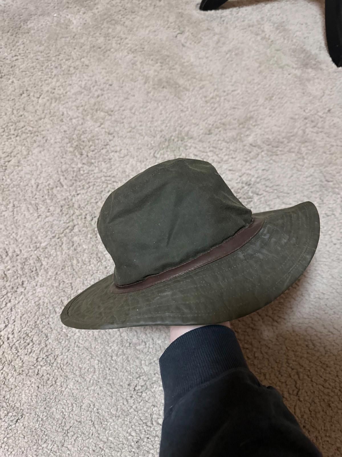 Barbour Men's Vintage Barbour Fedora Waxed Bucket Hat Size ONE SIZE - 3 Thumbnail
